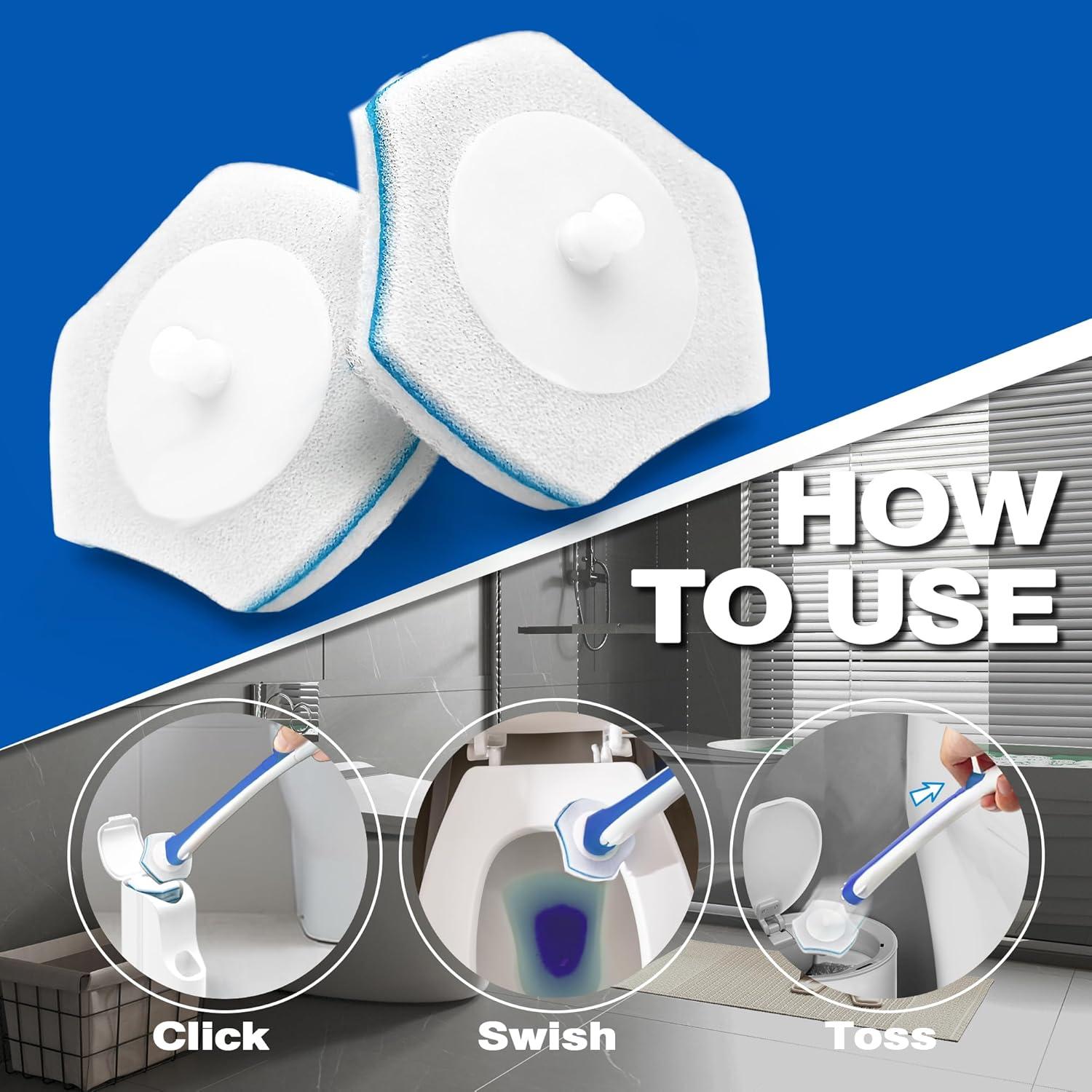 Cepillo de Inodoro Desechable JEHONN con 48 Recargas Azul