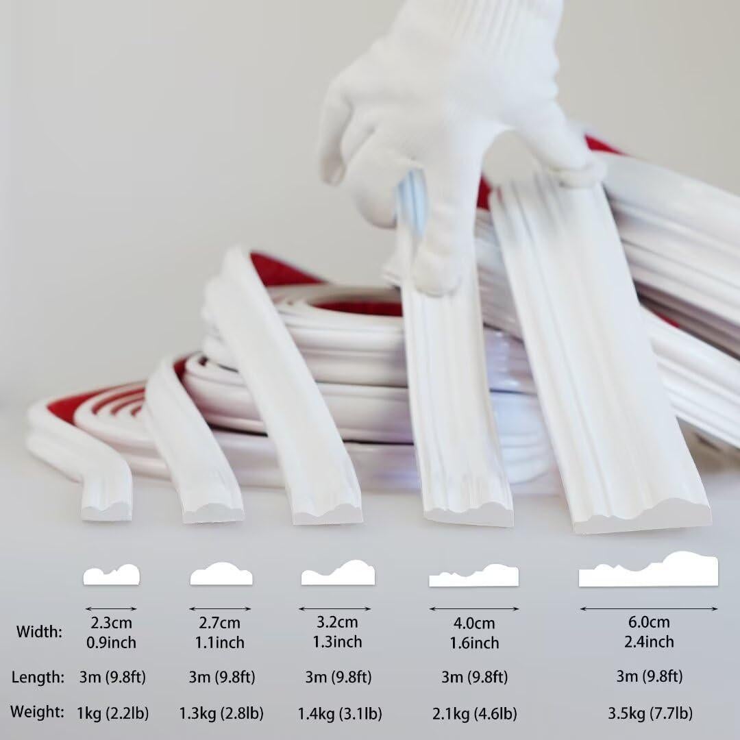 Panel de Moldura de Riel de Silla Autoadhesivo Hungbak 3m Blanco