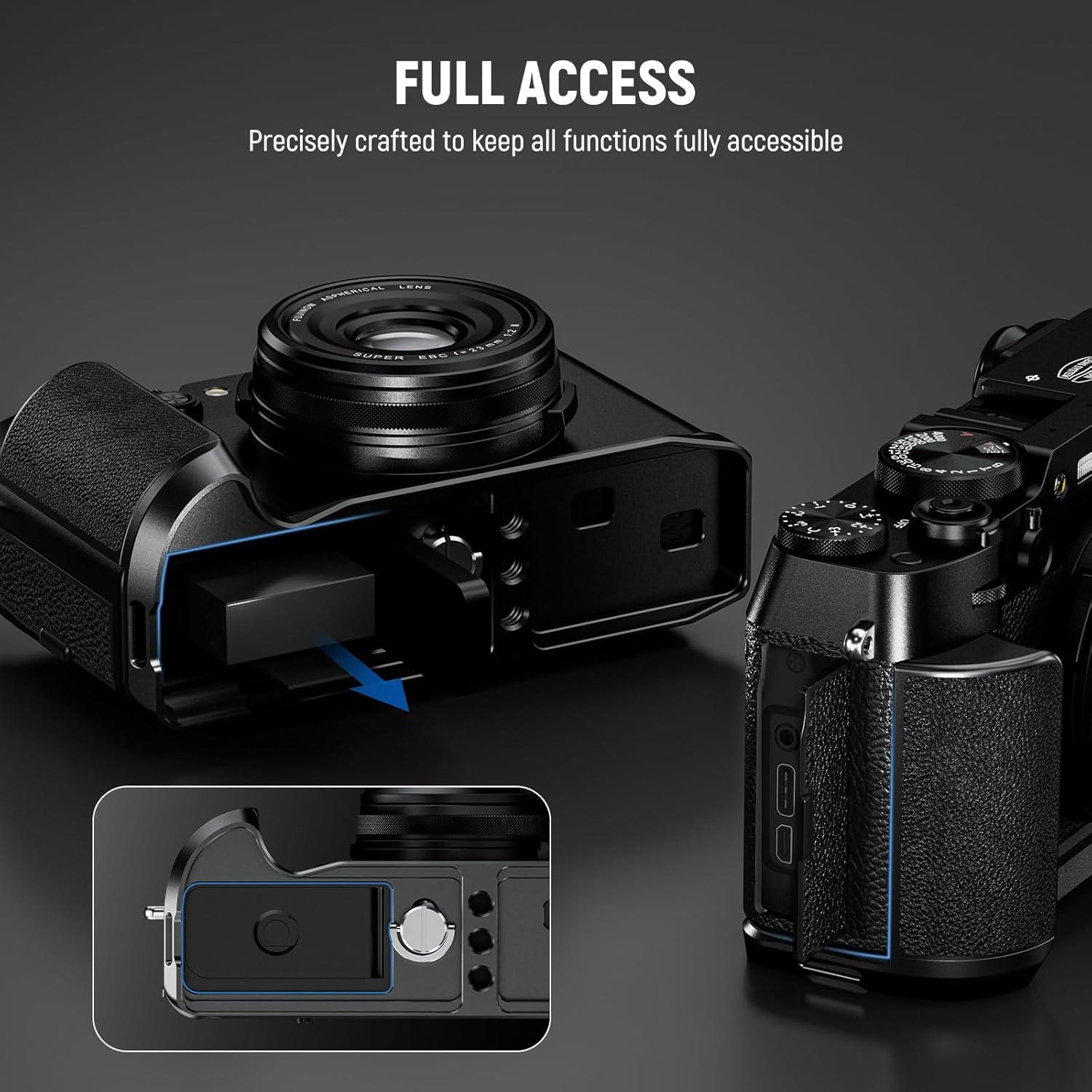 Baseplate NEEWER para Fujifilm X100VI/X100V, Placa en L Negra