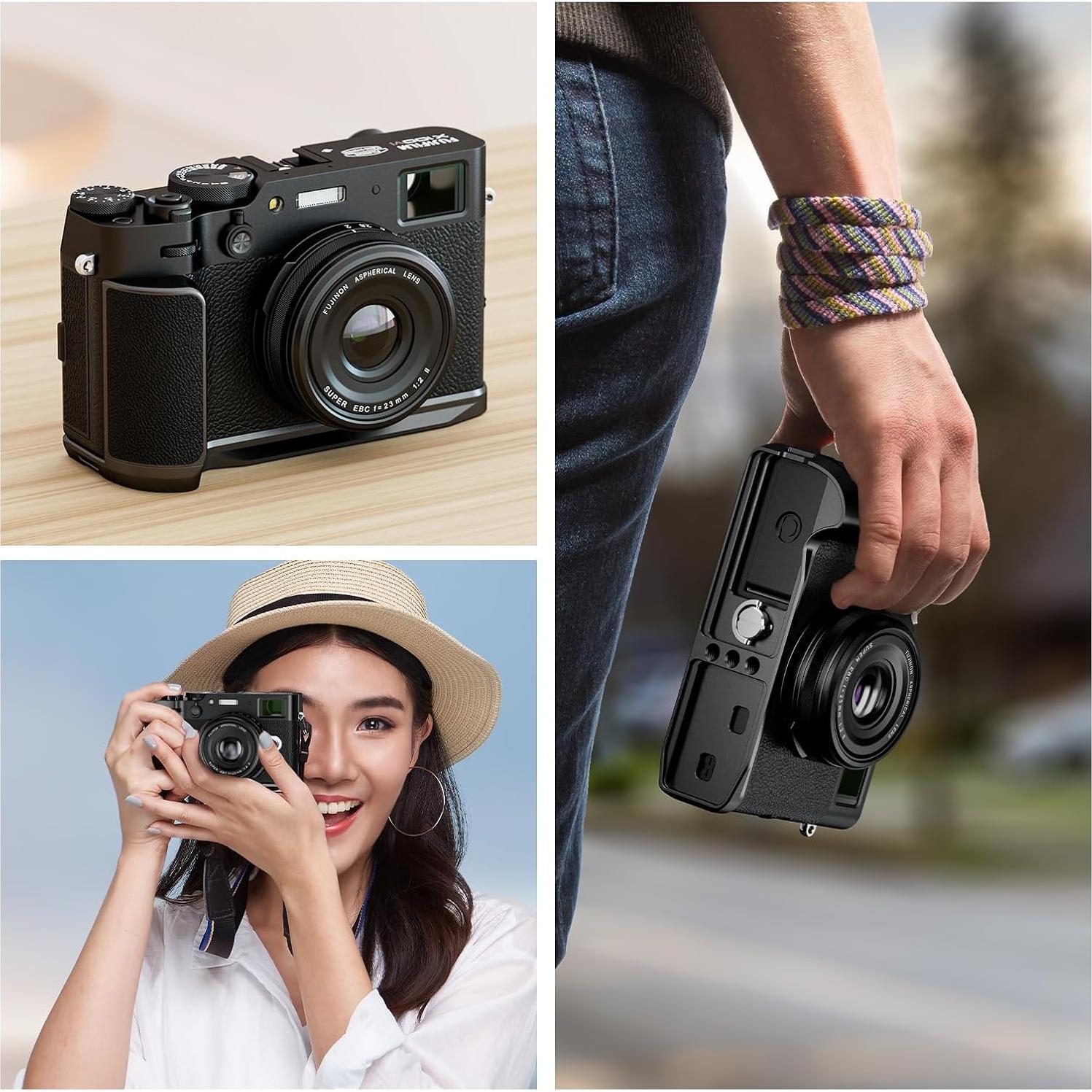 Baseplate NEEWER para Fujifilm X100VI/X100V, Placa en L Negra