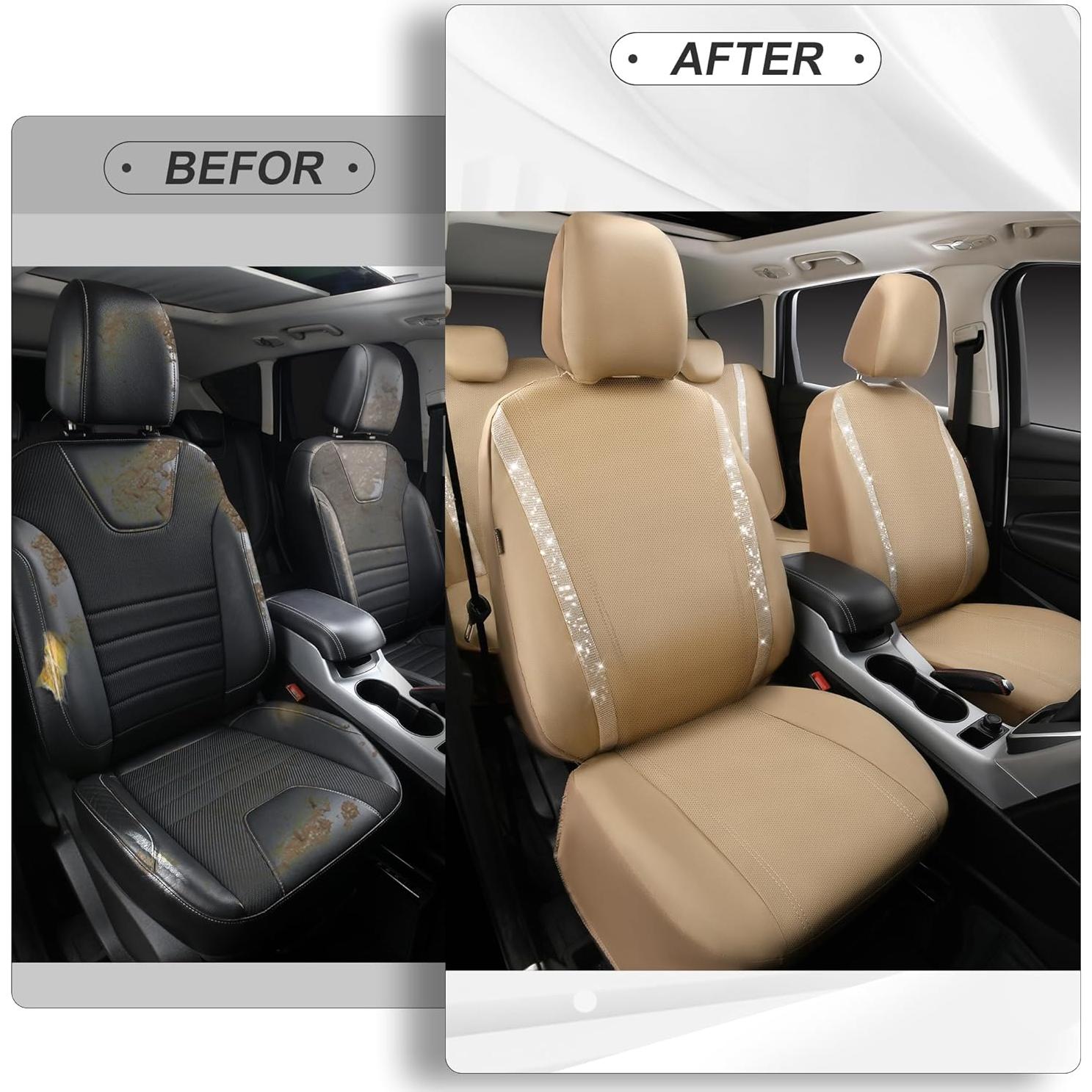 Cubiertas de Asiento de Coche CAR PASS Juego Completo Beige