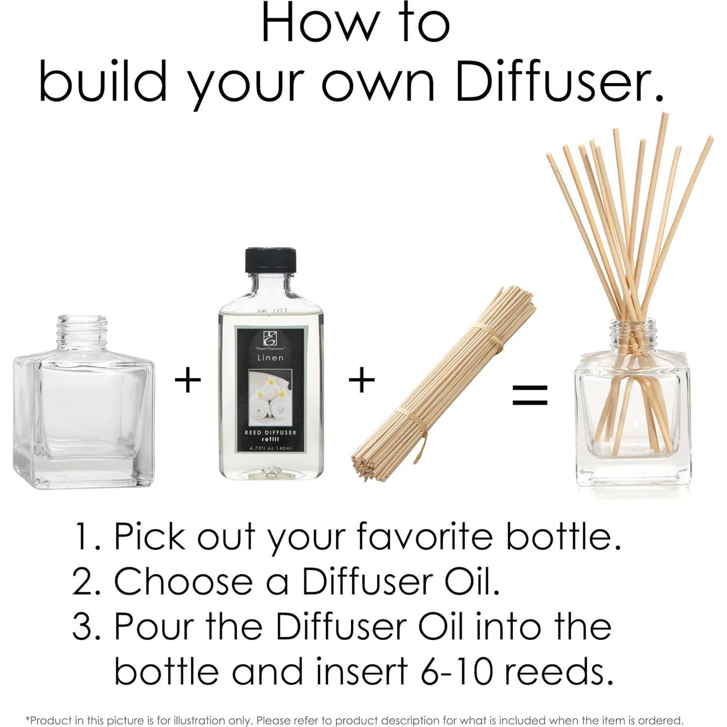 Conjunto de 4 Botellas Difusoras de Vidrio Hosley 8.26 cm