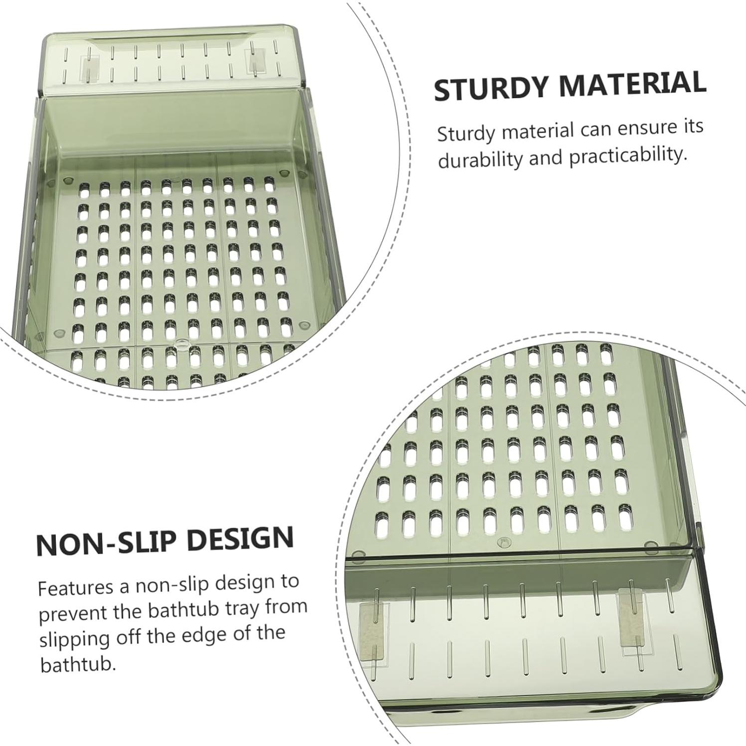 Bandeja Ajustable para Bañera Luxshiny Verde 56.5x18cm