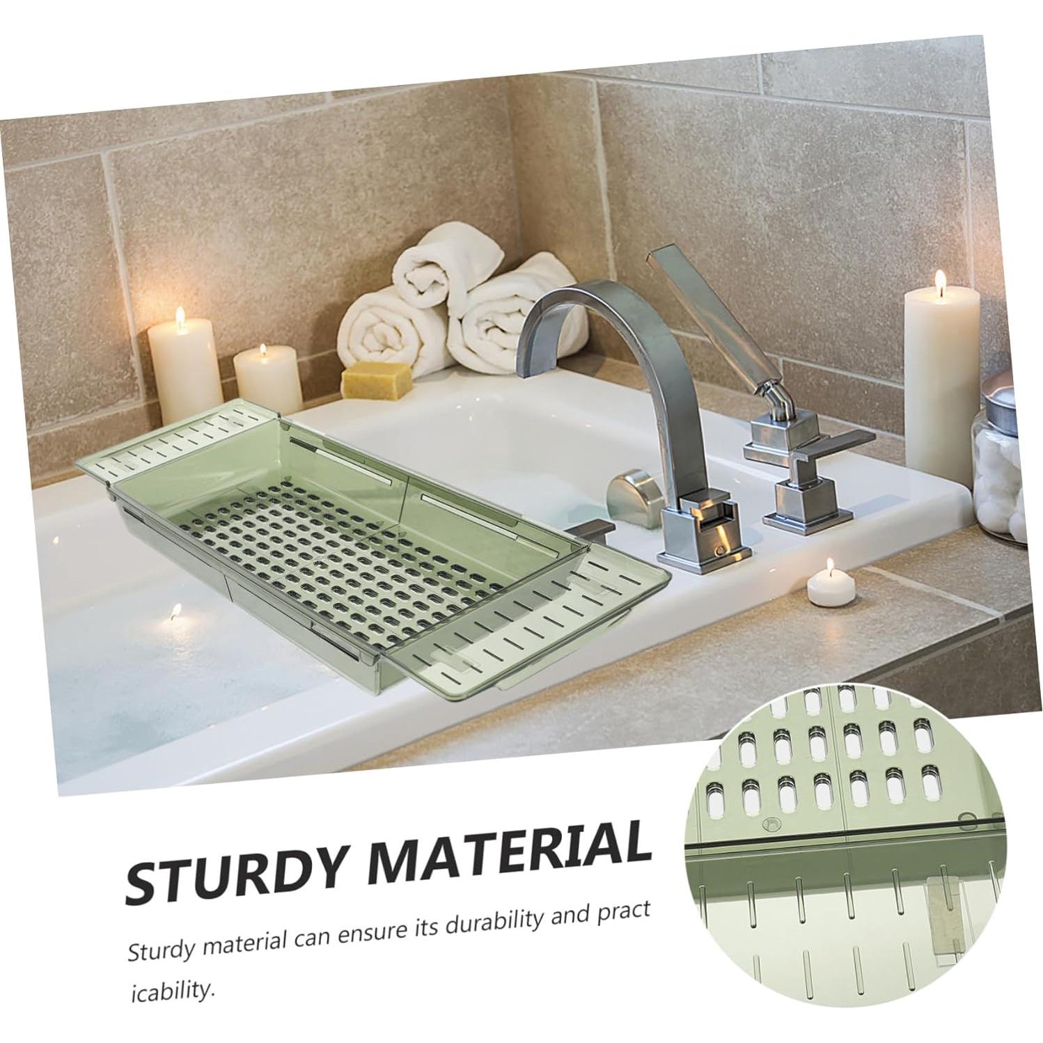 Bandeja Ajustable para Bañera Luxshiny Verde 56.5x18cm