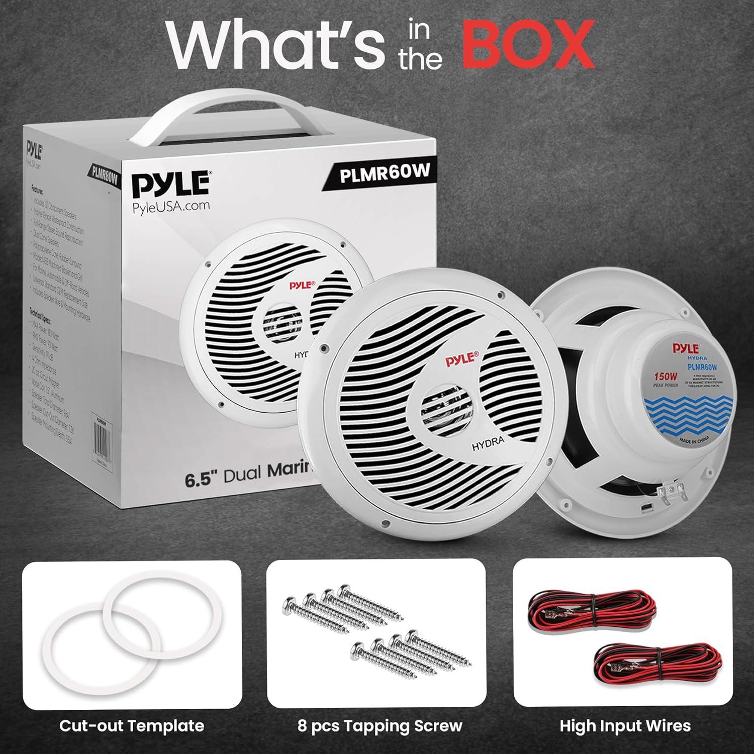 Altavoces Marinos Pyle PLMR60W 6.5" Impermeables 150W
