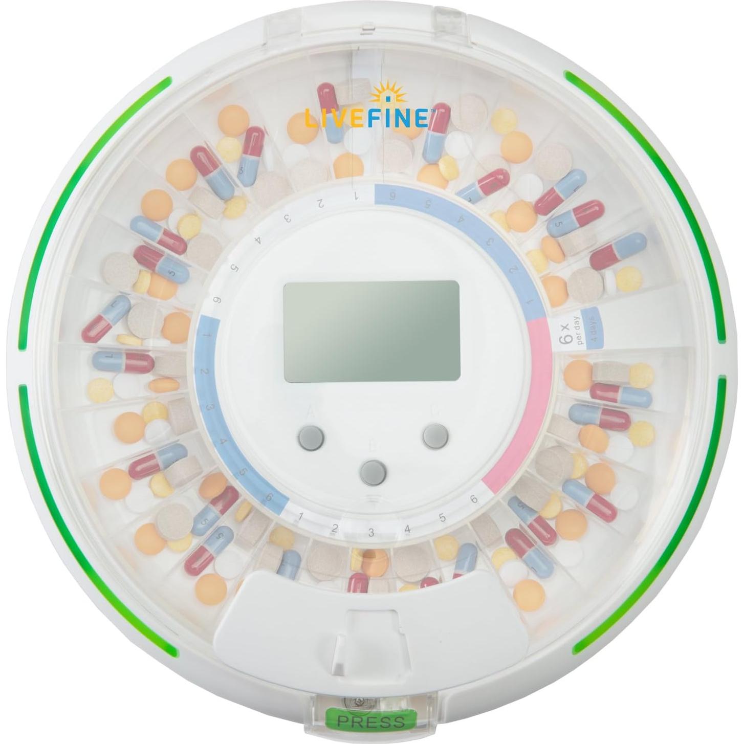 Dispensador Automático de Pastillas Live Fine 28 Días LCD