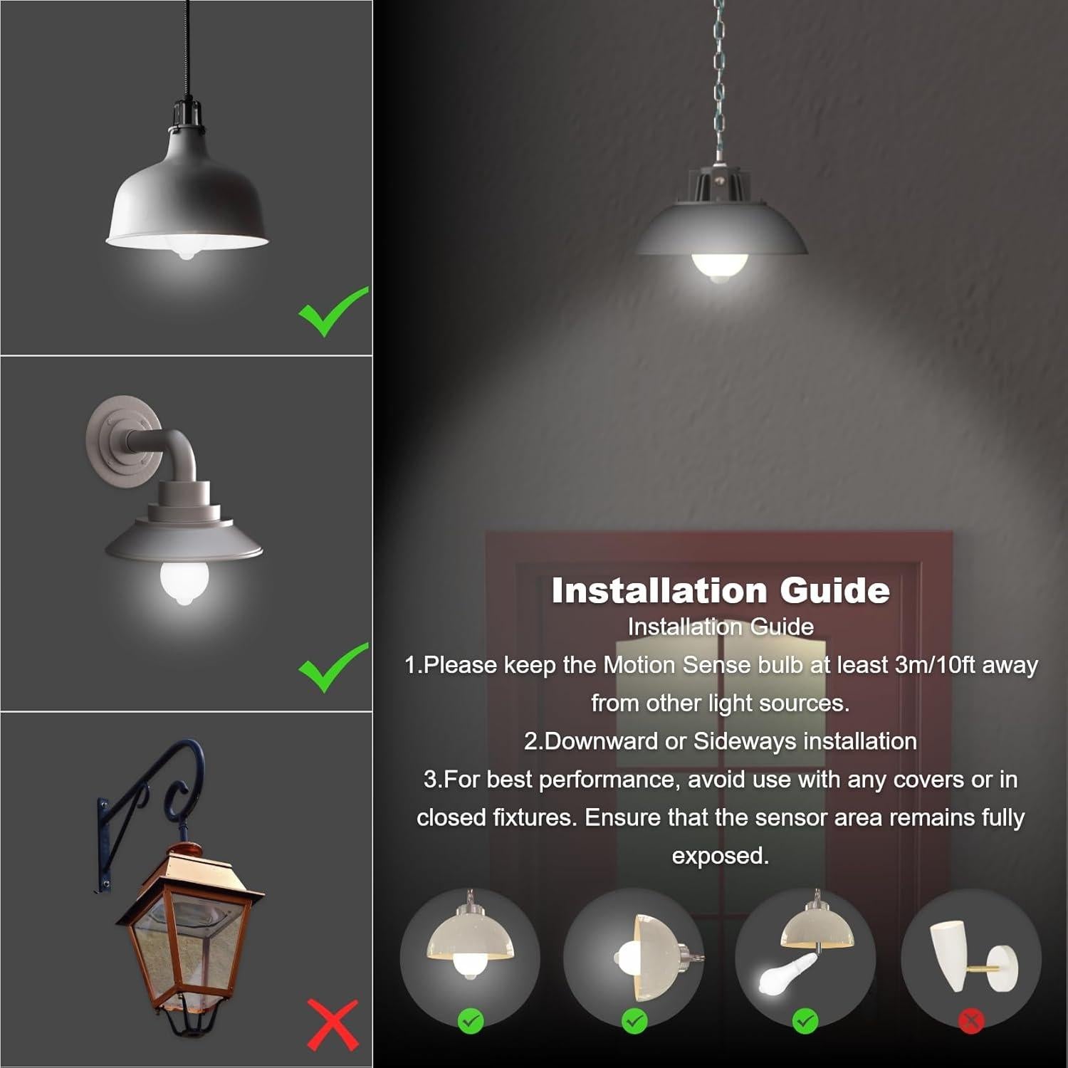 Bombilla LED con Sensor de Movimiento ORALUCE 9W 5000K - Paquete de 2