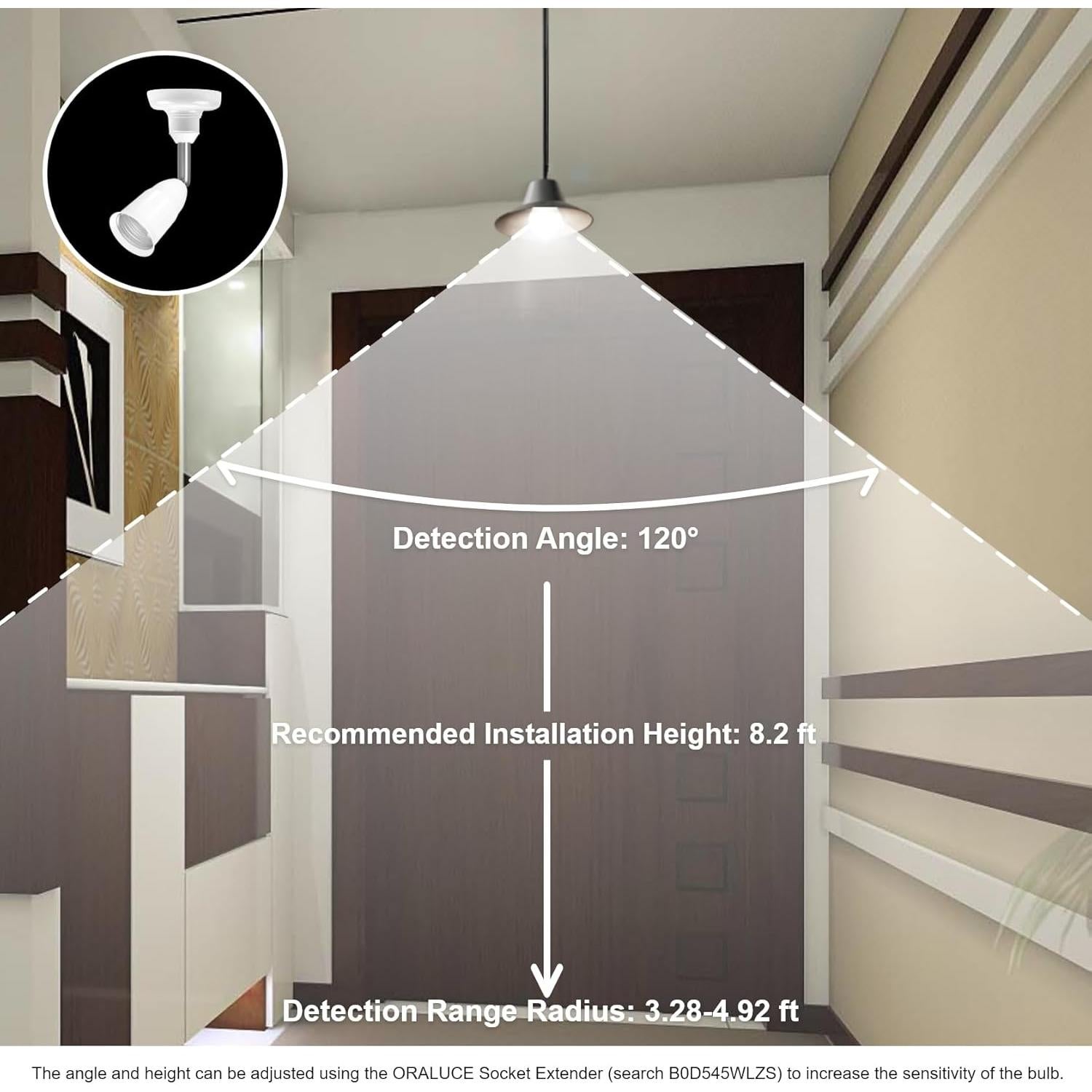 Bombilla LED con Sensor de Movimiento ORALUCE 9W 5000K - Paquete de 2