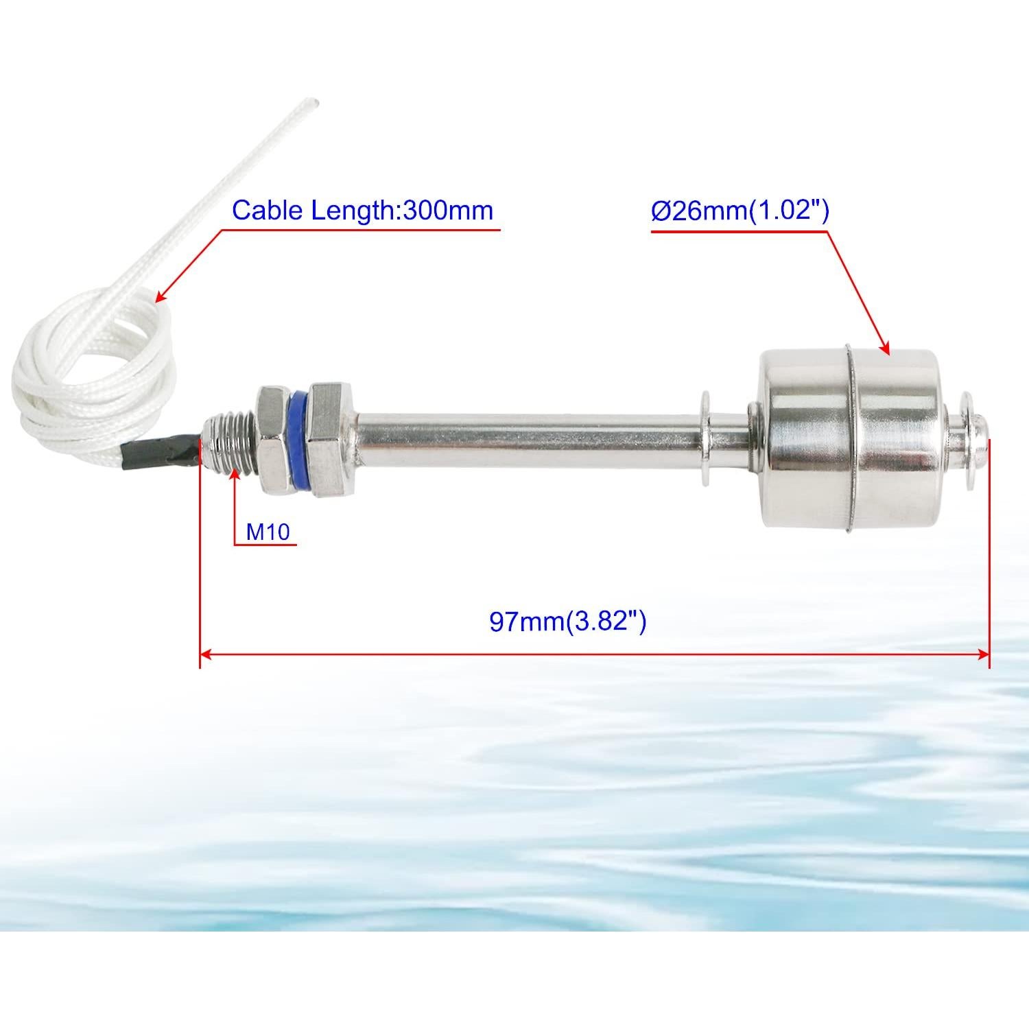 Sensor de Nivel de Agua Aopin ZS10010 Acero Inoxidable 1 Pcs