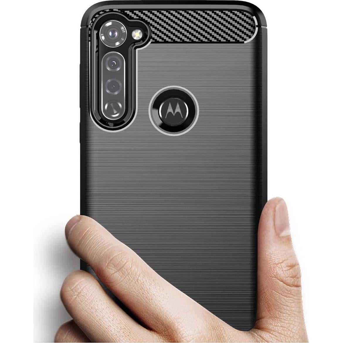 Funda TPU para Moto G Stylus 2020 KEEPCA Negra Cepillada