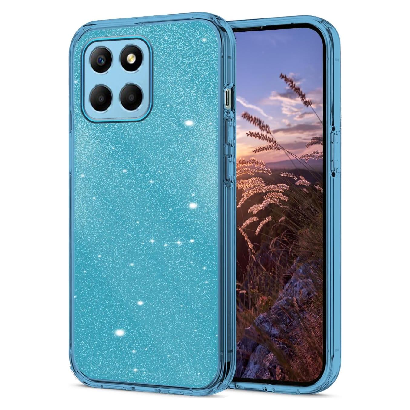 Funda Honor X6 Brillo Doble Capa TPU y PC Azul