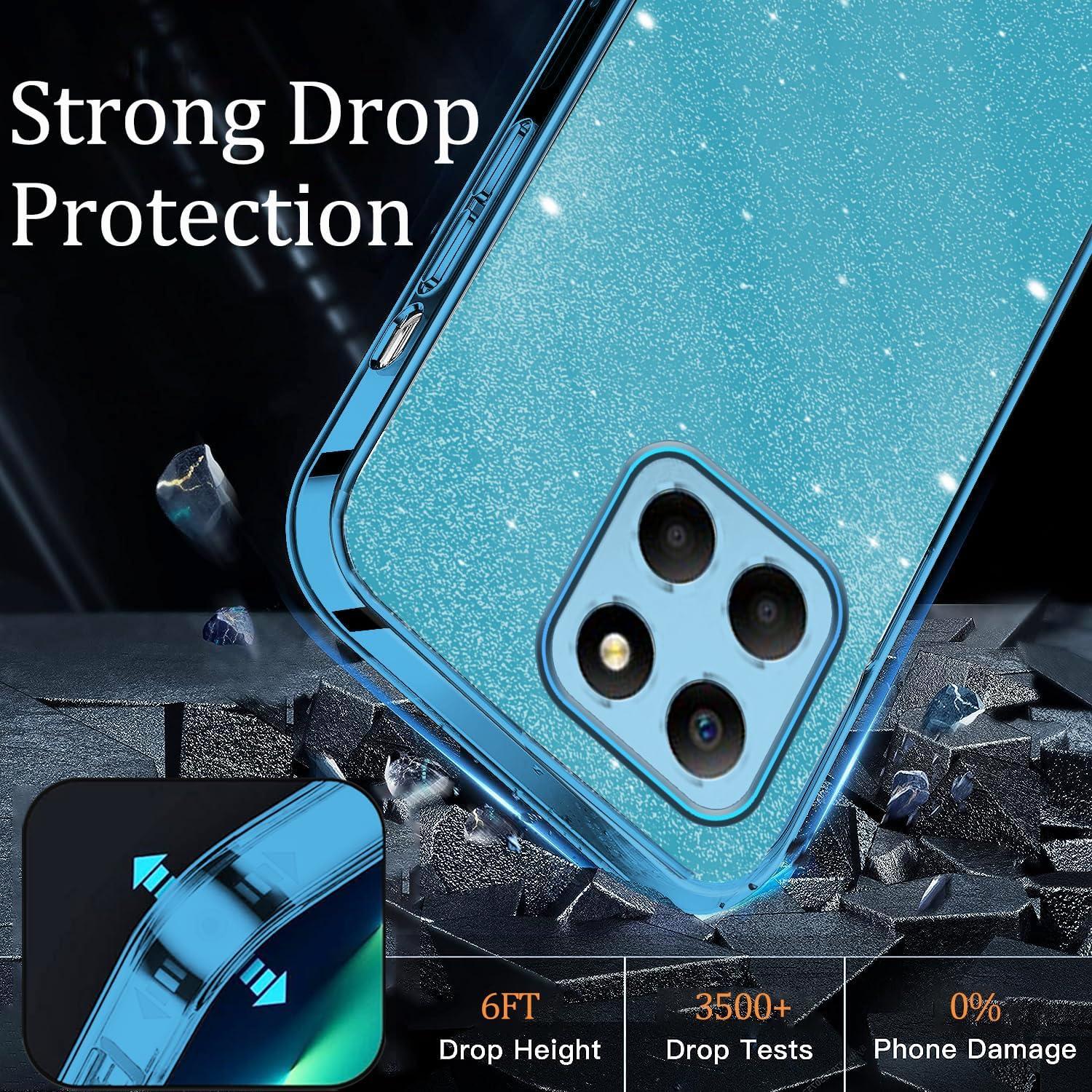 Funda Honor X6 Brillo Doble Capa TPU y PC Azul