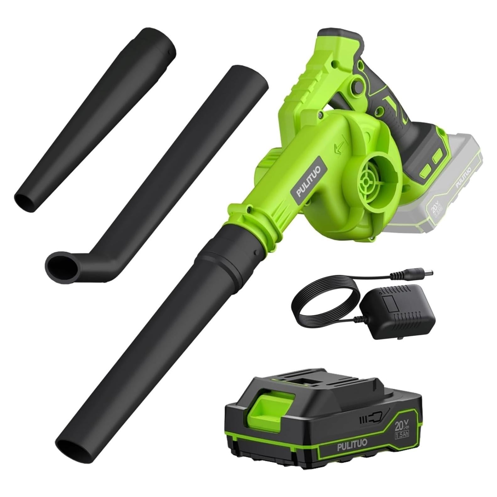 Soplador de Hojas Inalámbrico PULITUO 20V 193 km/h Ligero