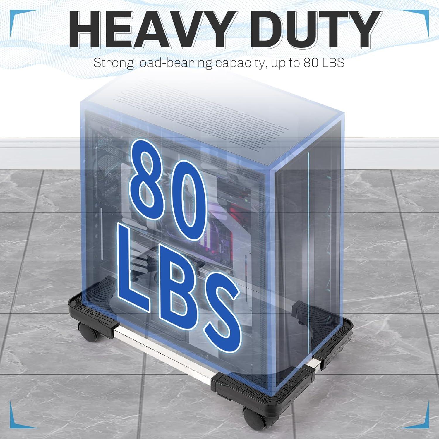 Soporte Móvil para CPU Liitrton Ajustable con Ruedas 43-57 cm