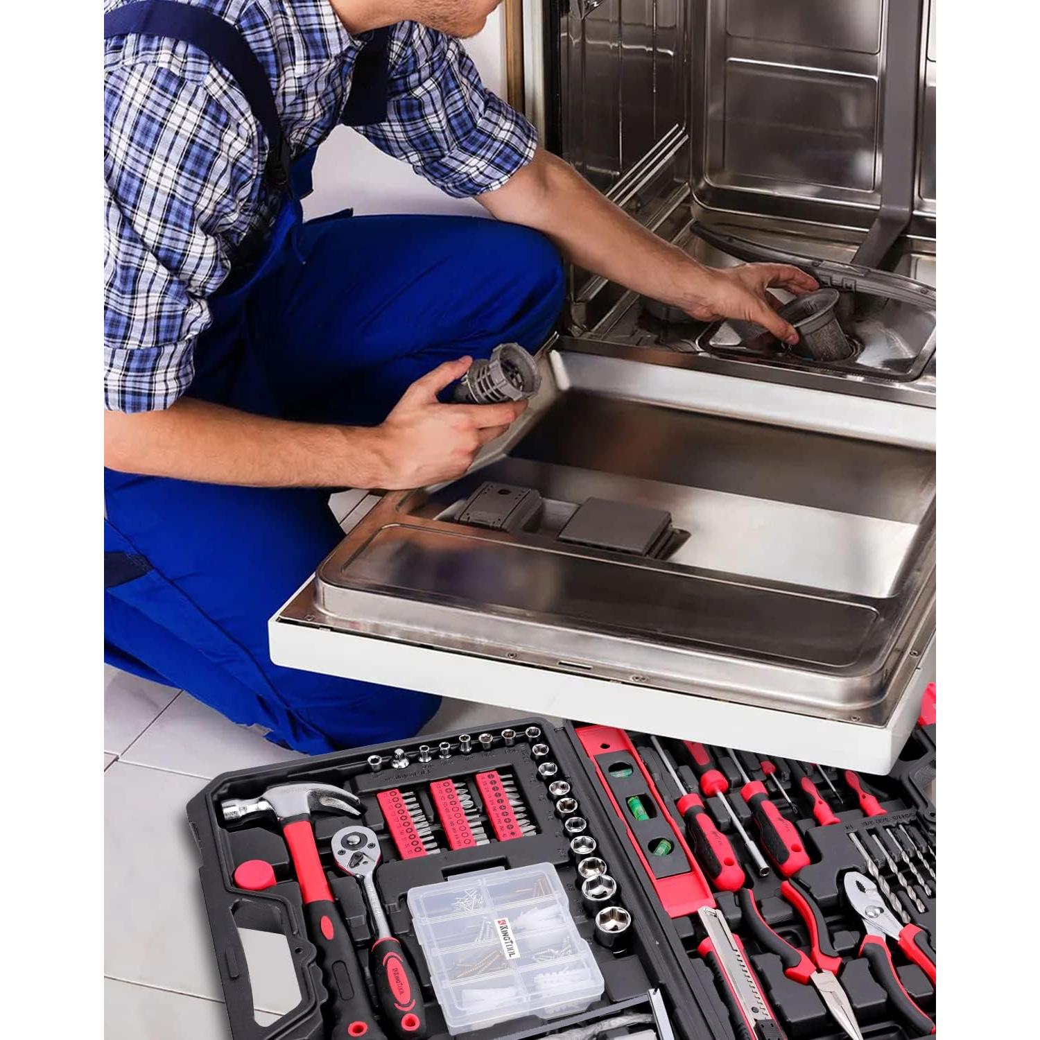 Kit de Herramientas KingTool 226 Piezas para el Hogar