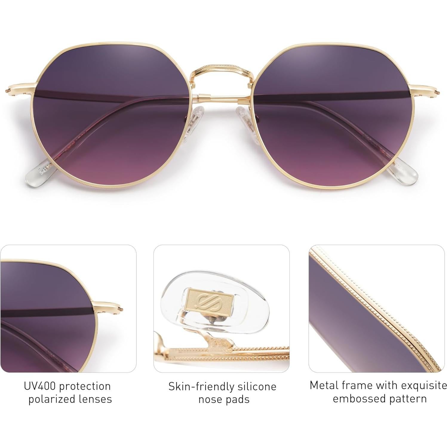 Gafas de sol polarizadas SOJOS SJ1157 Retro Unisex