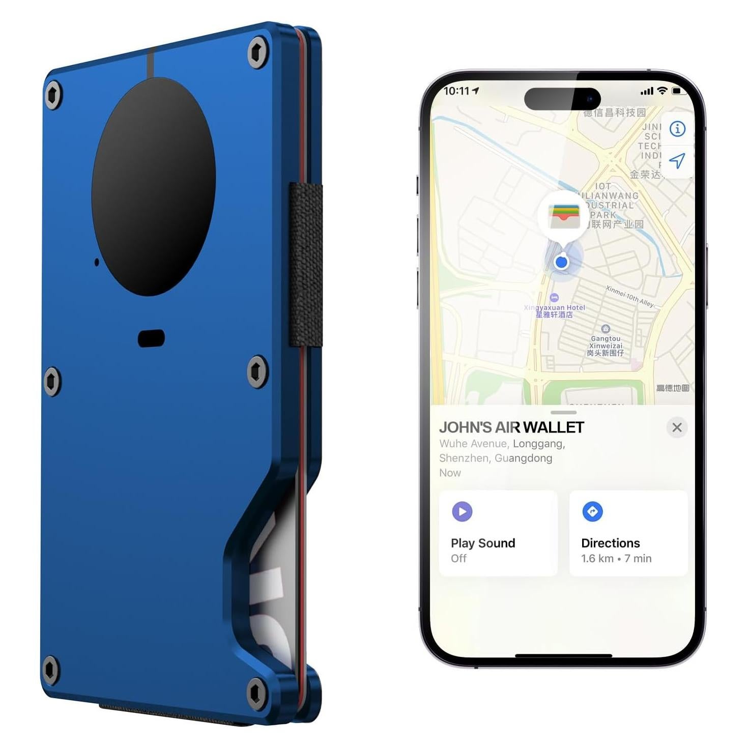 Billetera Slim Herori Air con Chip Airtag y Bloqueo RFID