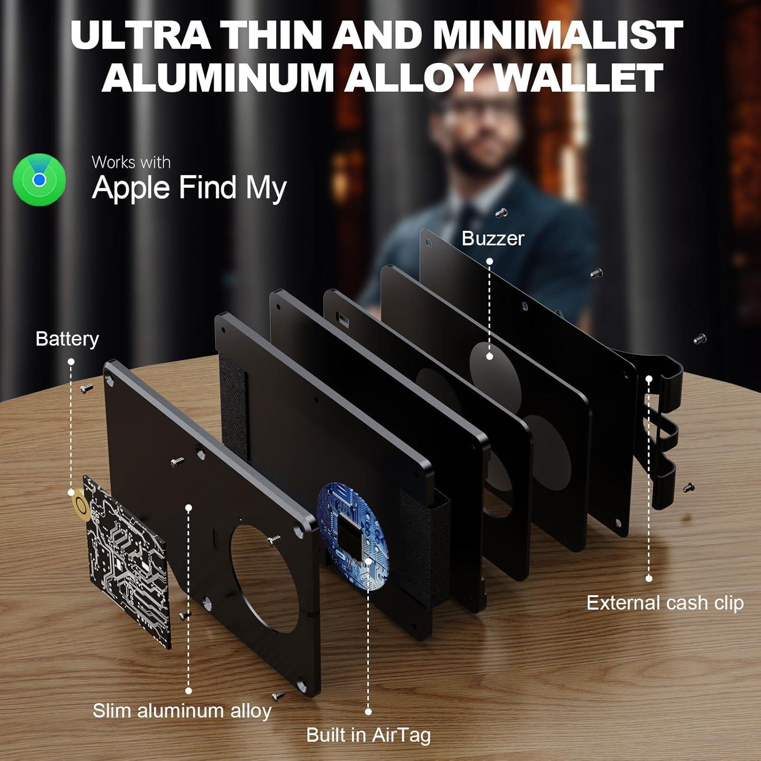 Billetera Slim Herori Air con Chip Airtag y Bloqueo RFID