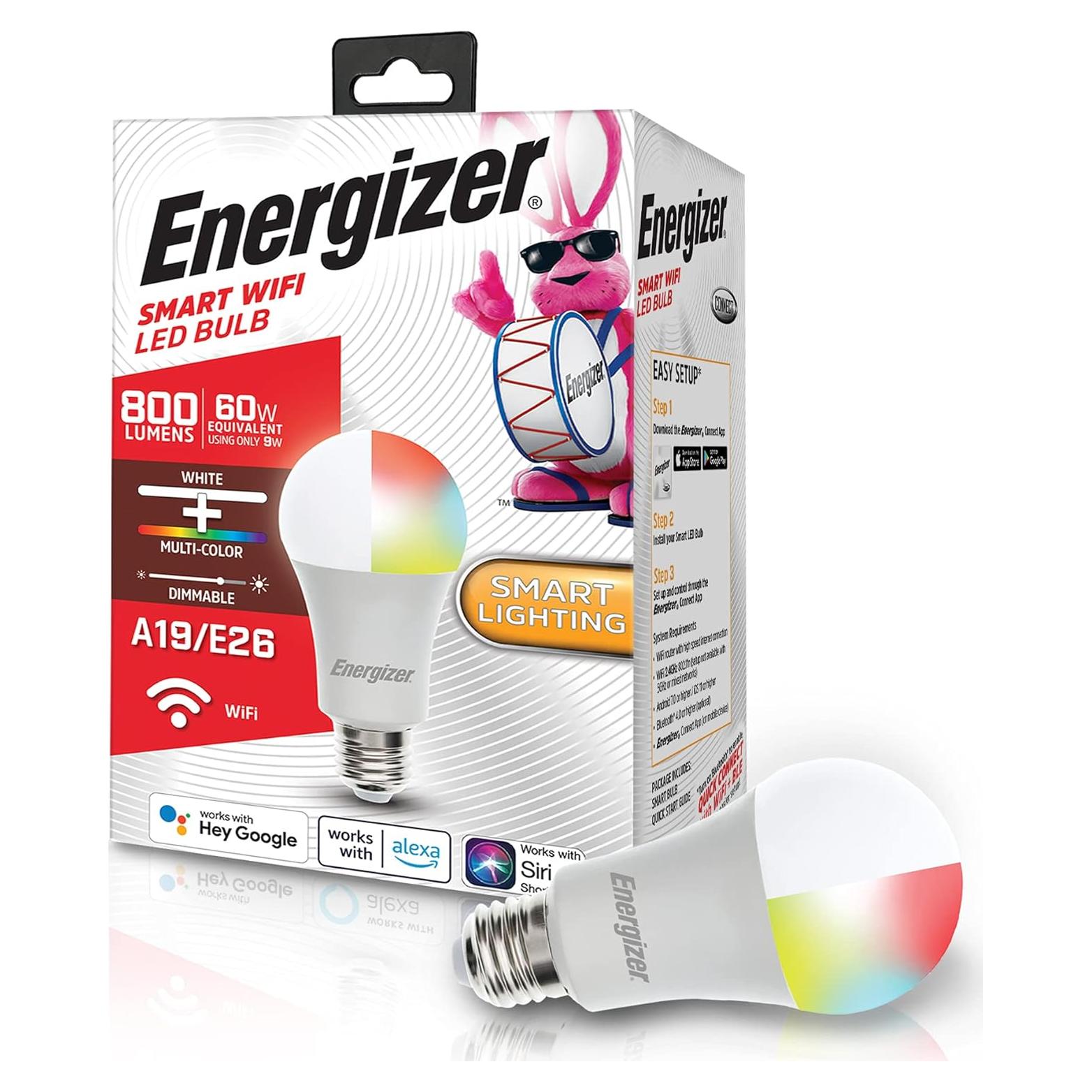 Bombilla LED Inteligente Energizer A19 RGB Wi-Fi Control Voz