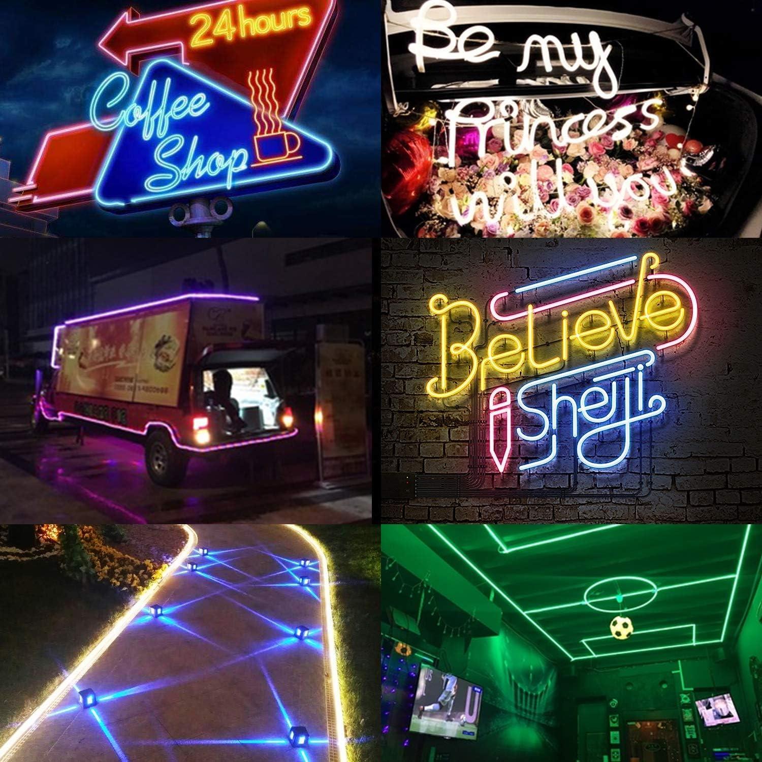 Tira de Luz Neón LED RGB KERTME 10m Impermeable Control Remoto