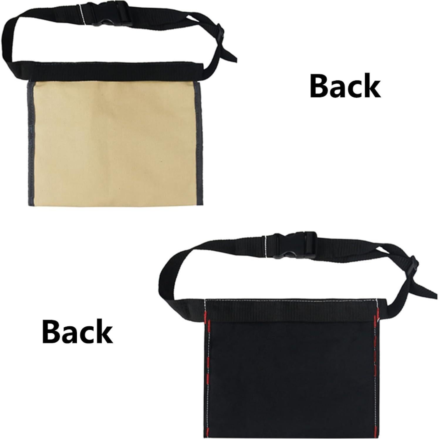 Bolsa de Cintura Multifuncional BE-TOOL 6 Bolsillos Lona Negra