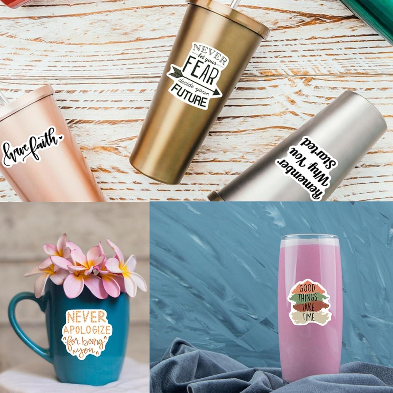 Calcomanías Motivacionales Yodeeni - 120 Piezas PVC A Prueba de Agua