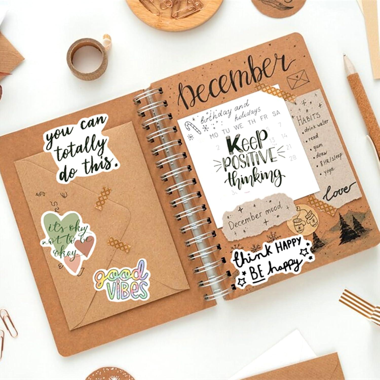 Calcomanías Motivacionales Yodeeni - 120 Piezas PVC A Prueba de Agua