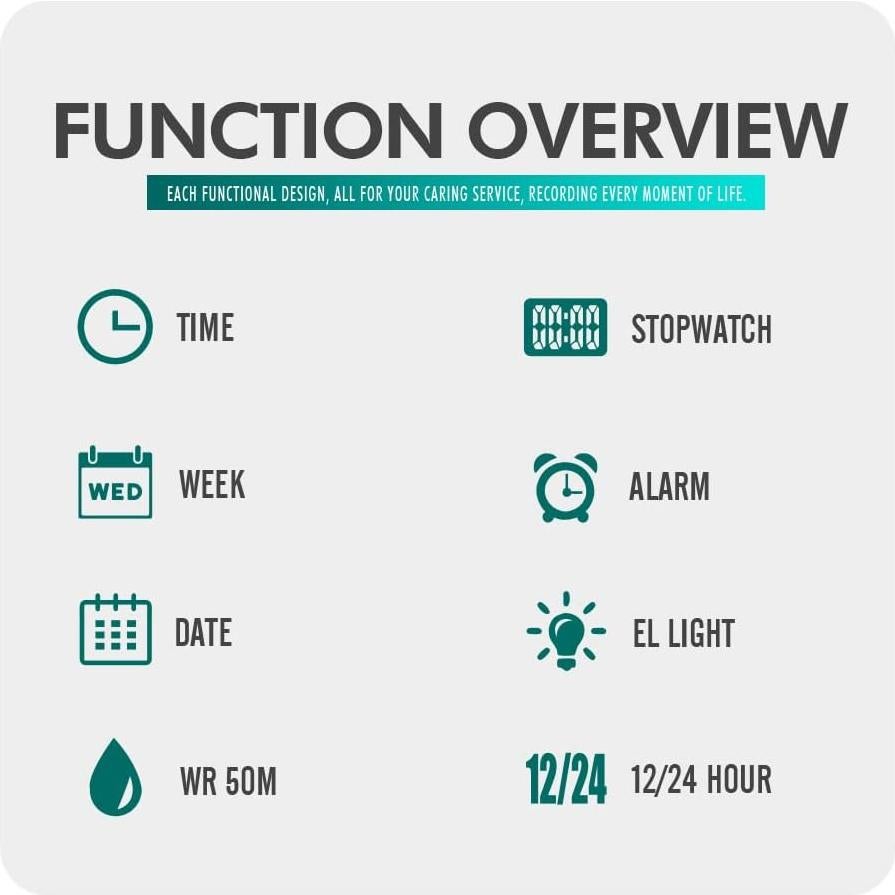 Reloj Digital para Niños Dayllon 50M Impermeable Verde Militar