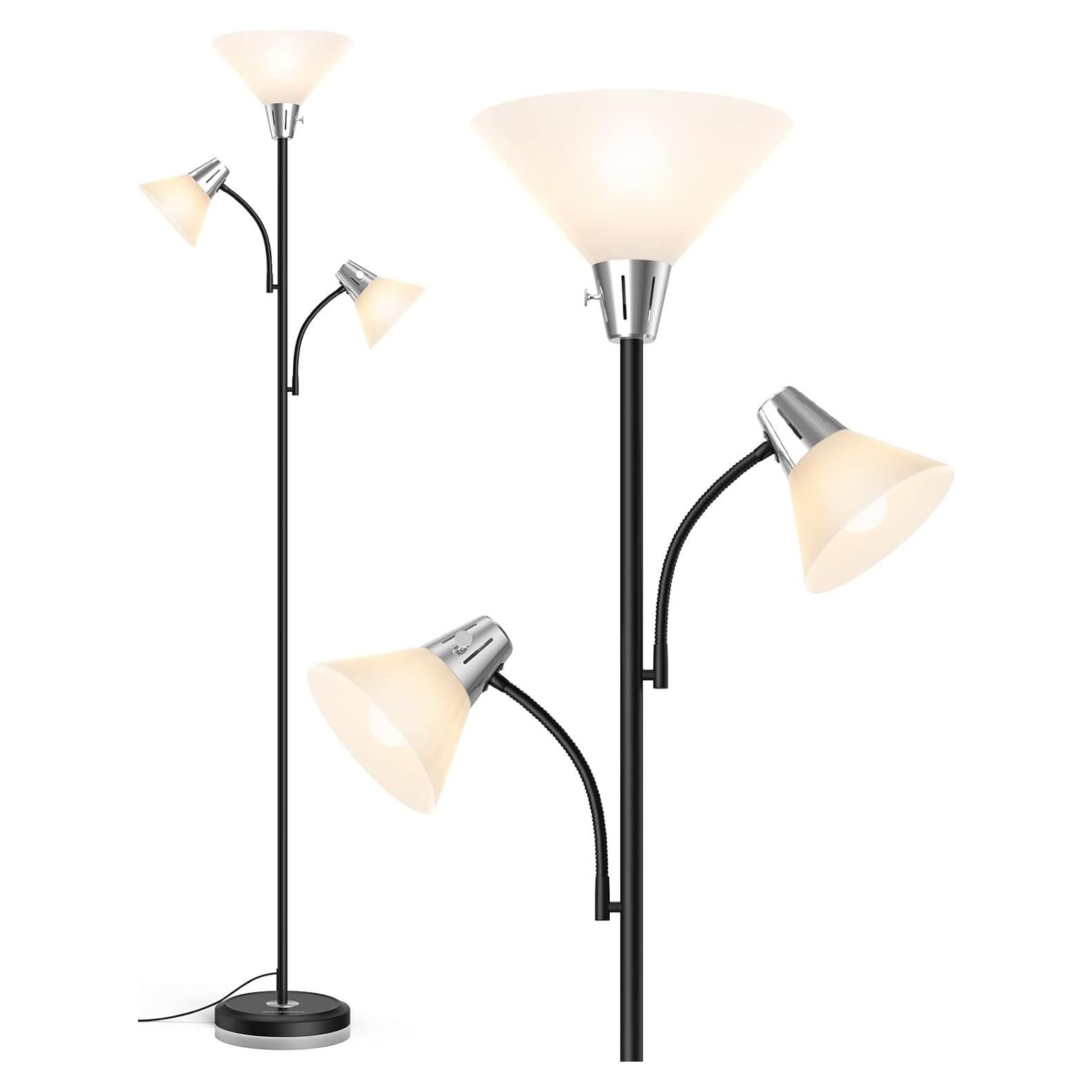 Lámpara de Pie LEPOWER 3 Luces LED Ajustables 3000K