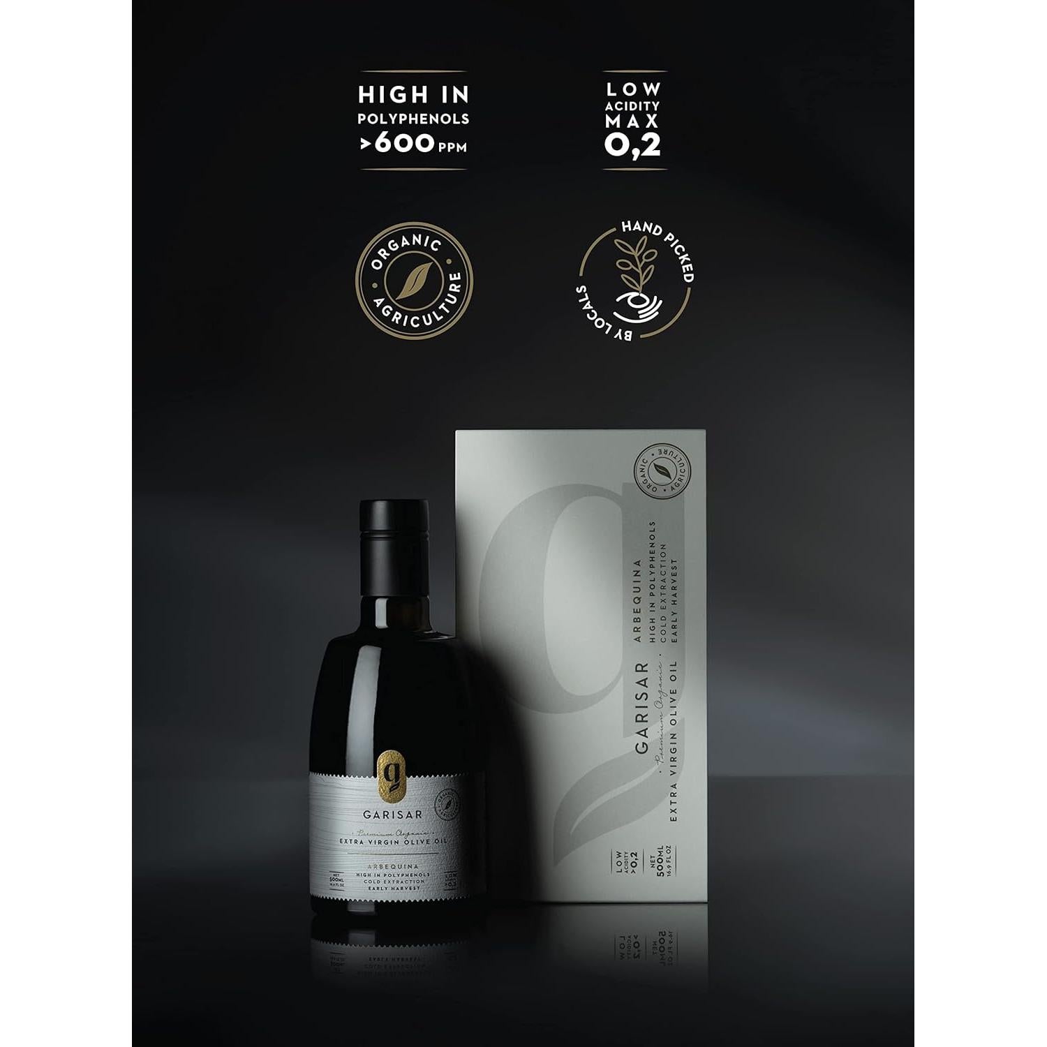 Aceite de Oliva Extra Virgen Garisar 500ml Arbequina Premium