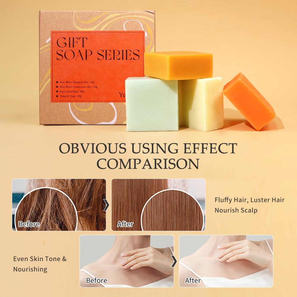 Juego de Jabones Naturales YEOKOE - Cúrcuma y Ácido Kojico