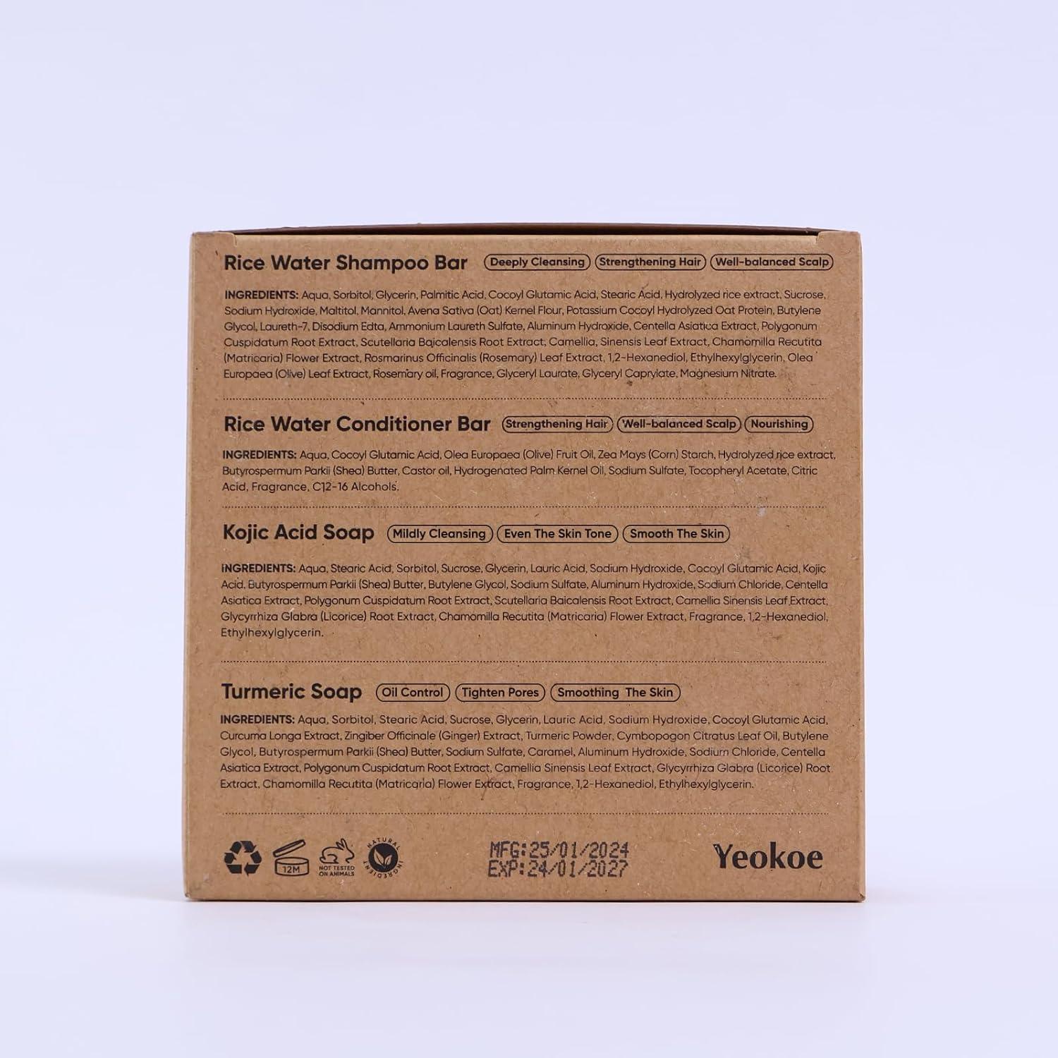 Juego de Jabones Naturales YEOKOE - Cúrcuma y Ácido Kojico