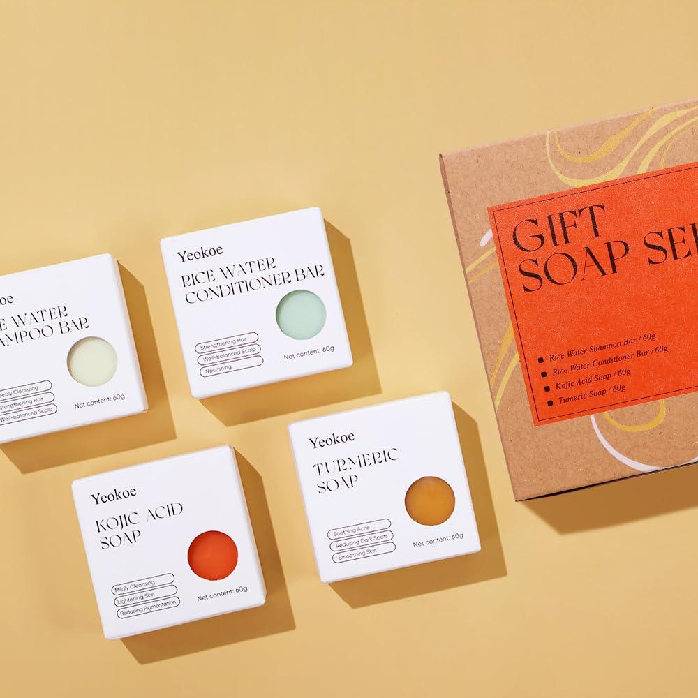 Juego de Jabones Naturales YEOKOE - Cúrcuma y Ácido Kojico