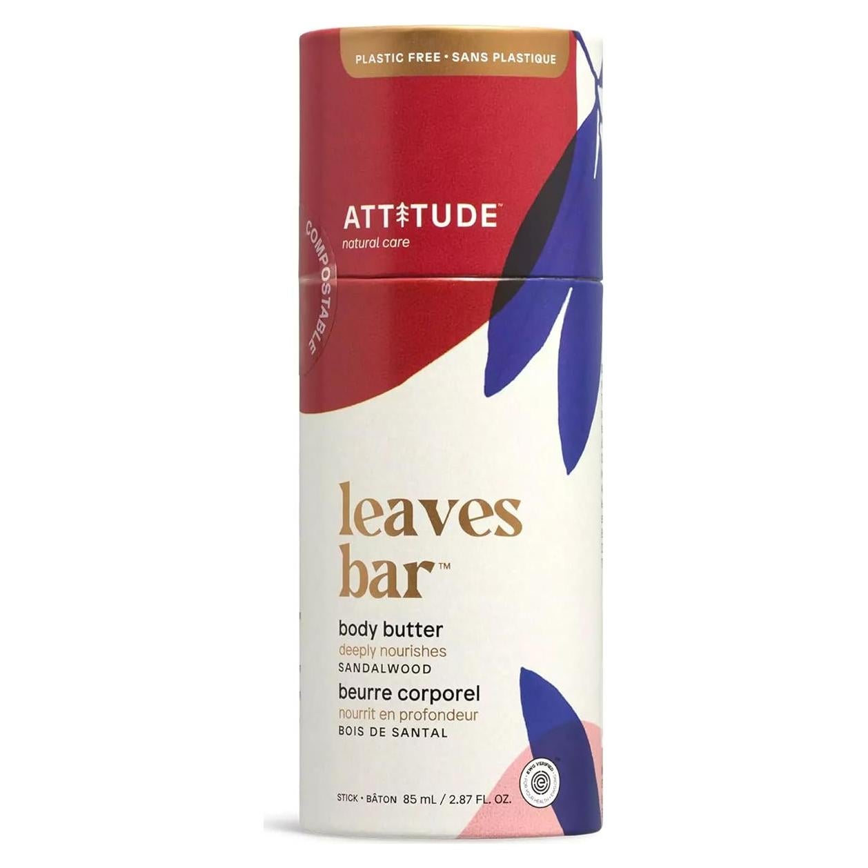 Manteca Corporal ATTITUDE Sándalo 85g Natural Vegana