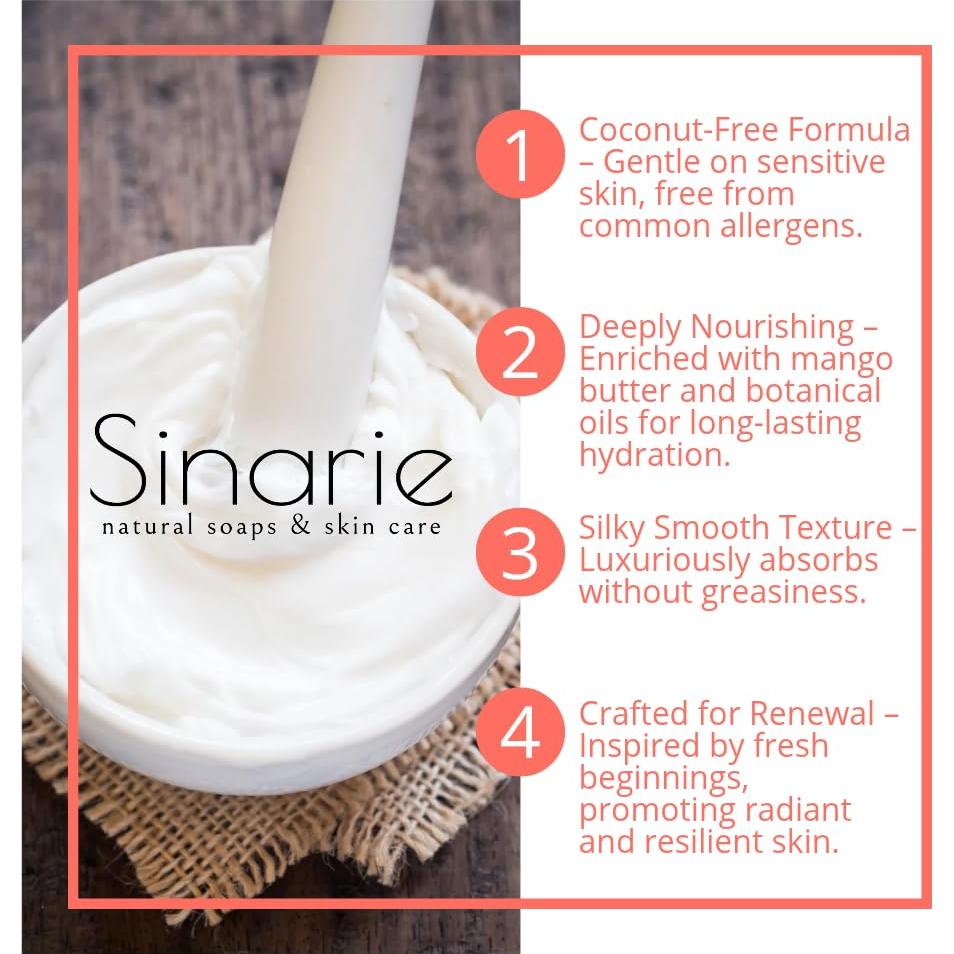 Manteca Corporal Sin Coco Sinarie 248 g Hidratante Piel Sensible