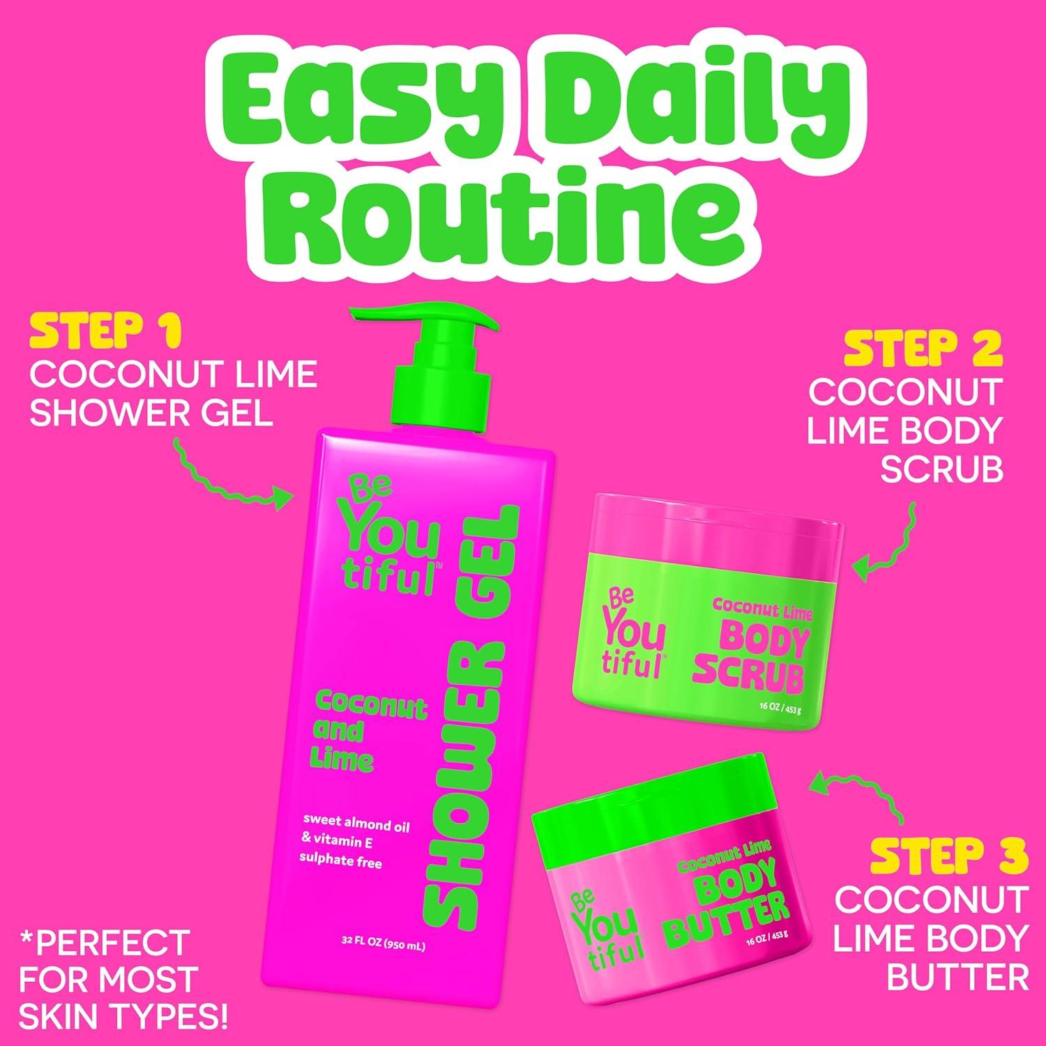 Jabón de Ducha BeYoutiful Coco Lima 907g Hidratante Piel Sensible