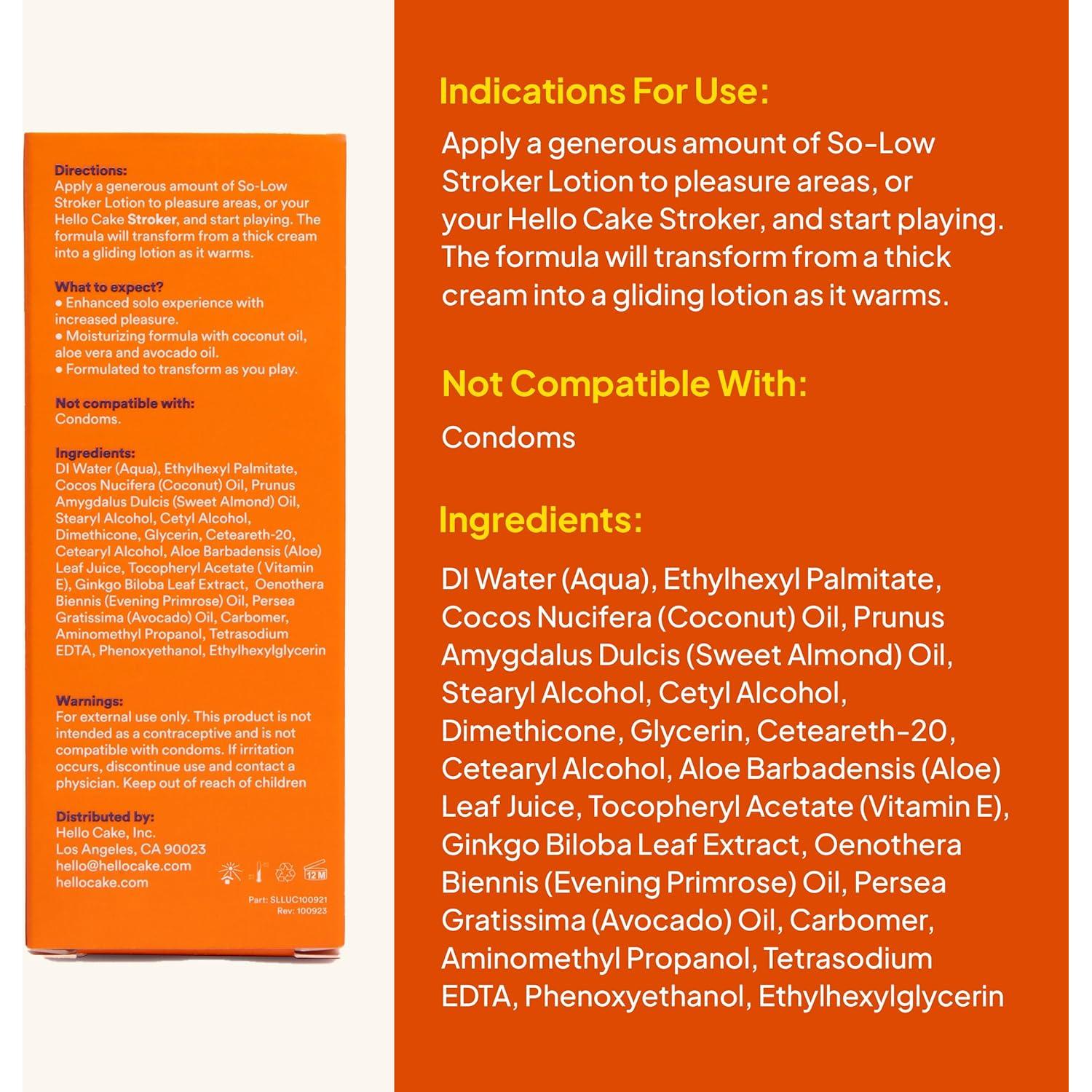 Crema Stroker So-Low Cake 50 ml - Hidratante Natural para Hombres