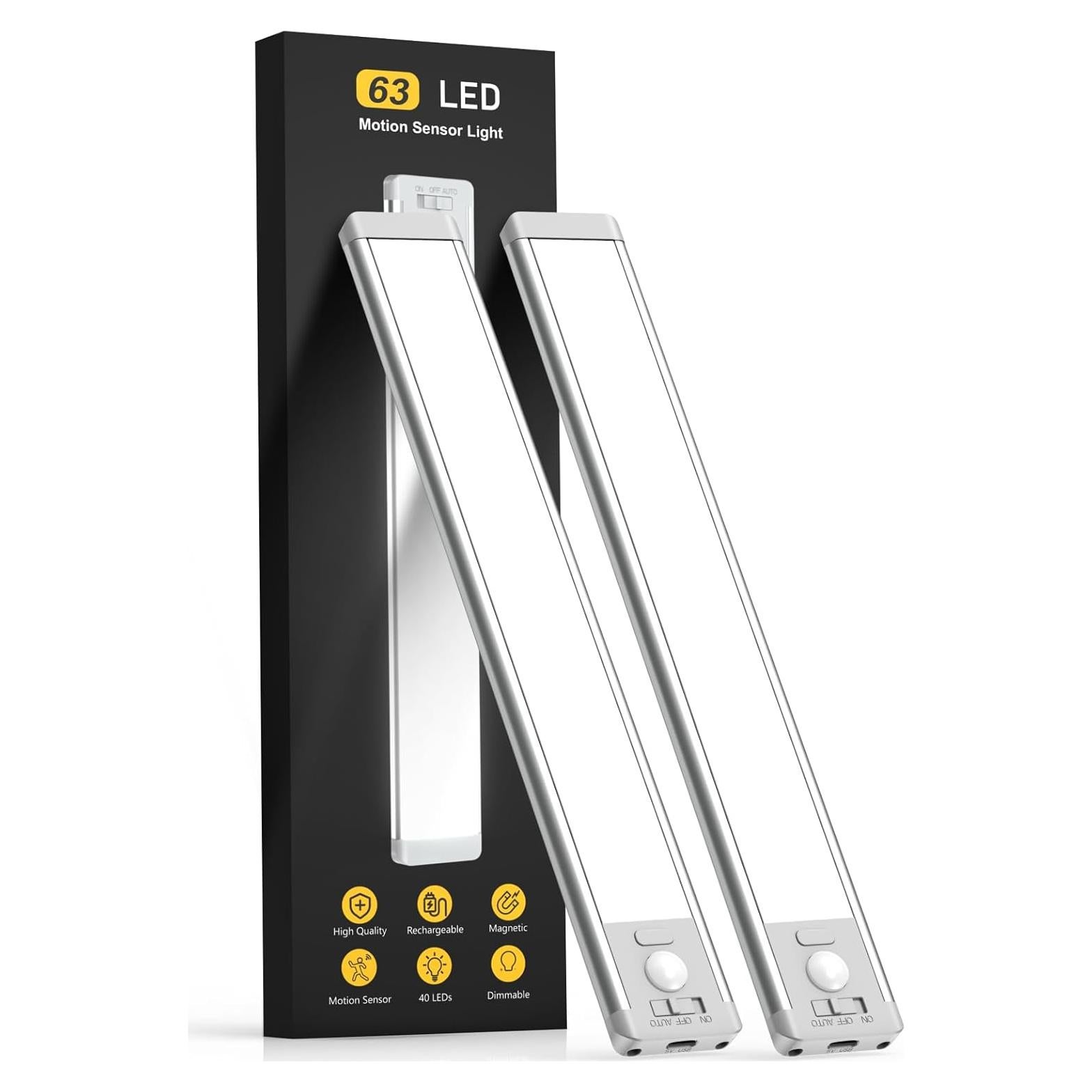 Luces Bajo Gabinete MCGOR 63 LED Recargables Sensor Movimiento