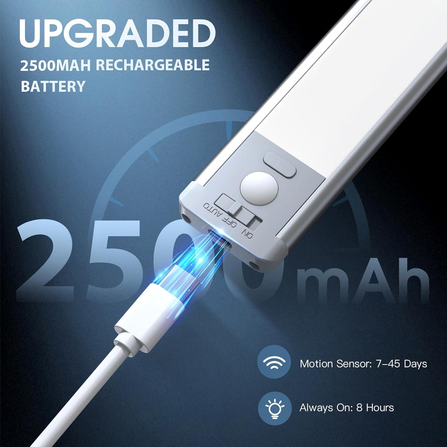 Luces Bajo Gabinete MCGOR 63 LED Recargables Sensor Movimiento