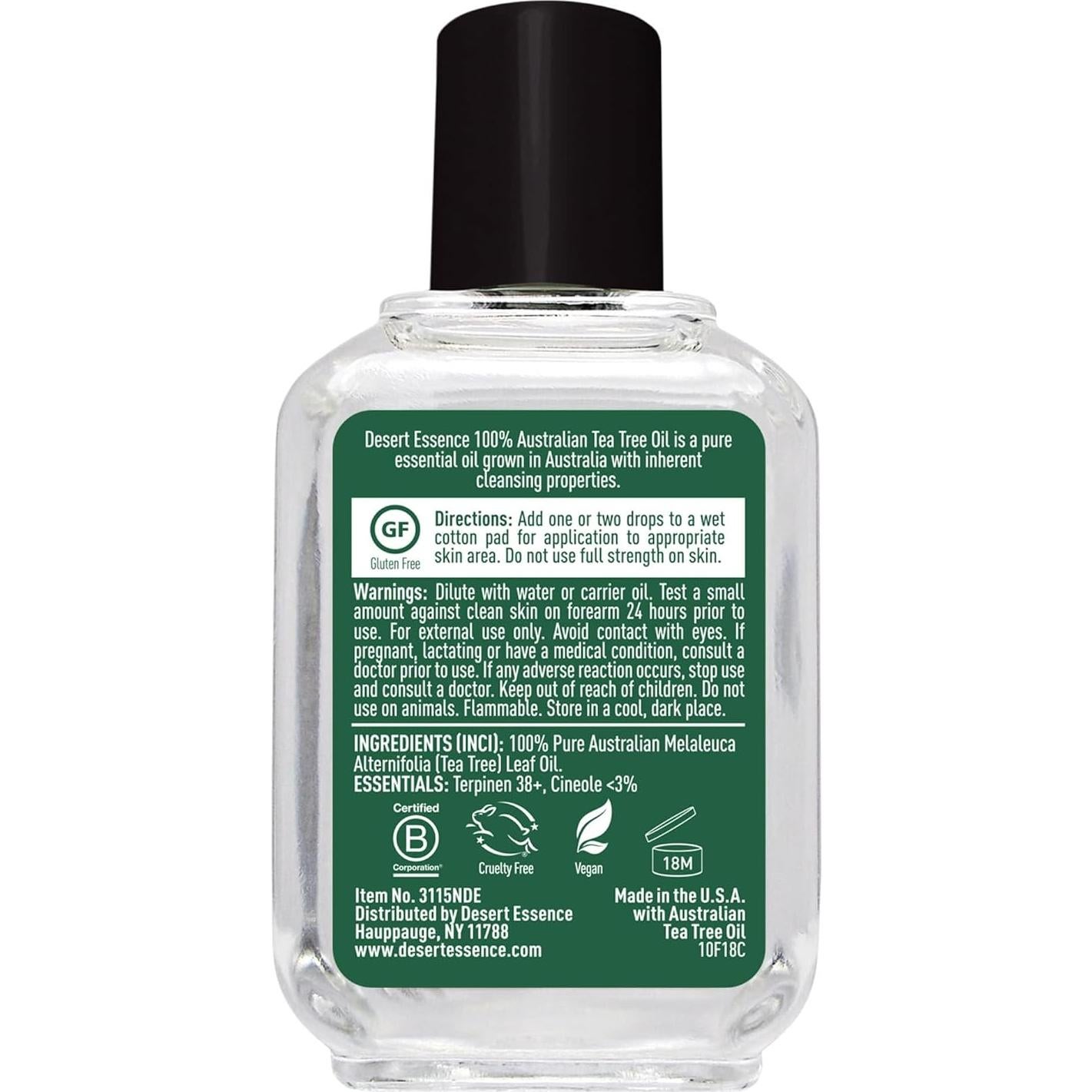 Aceite Esencial de Árbol de Té Desert Essence 60ml - Grado Terapéutico