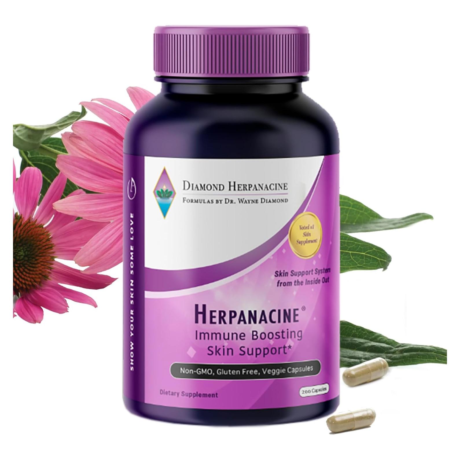 Suplemento Natural para la Piel Diamond Herpanacine 200 Cápsulas