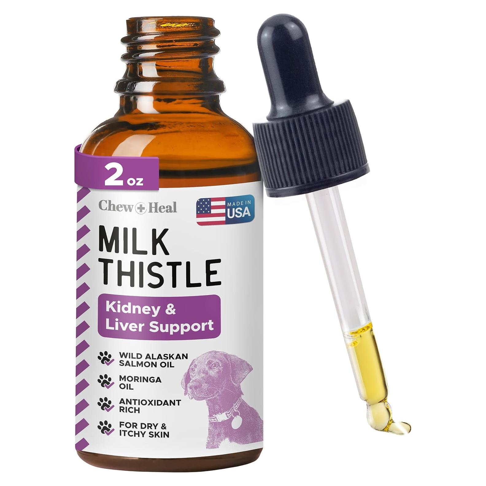 Cardo Mariano para Perros Chew + Heal 60 ml Suplemento Hepático