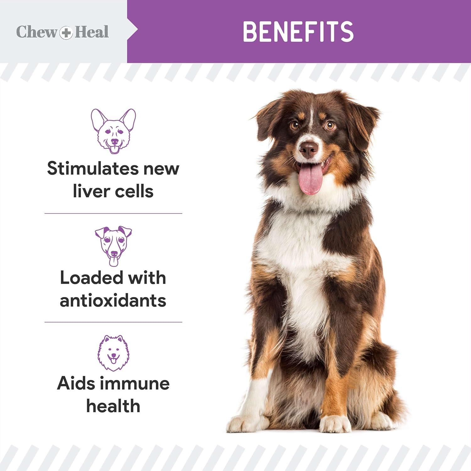 Cardo Mariano para Perros Chew + Heal 60 ml Suplemento Hepático