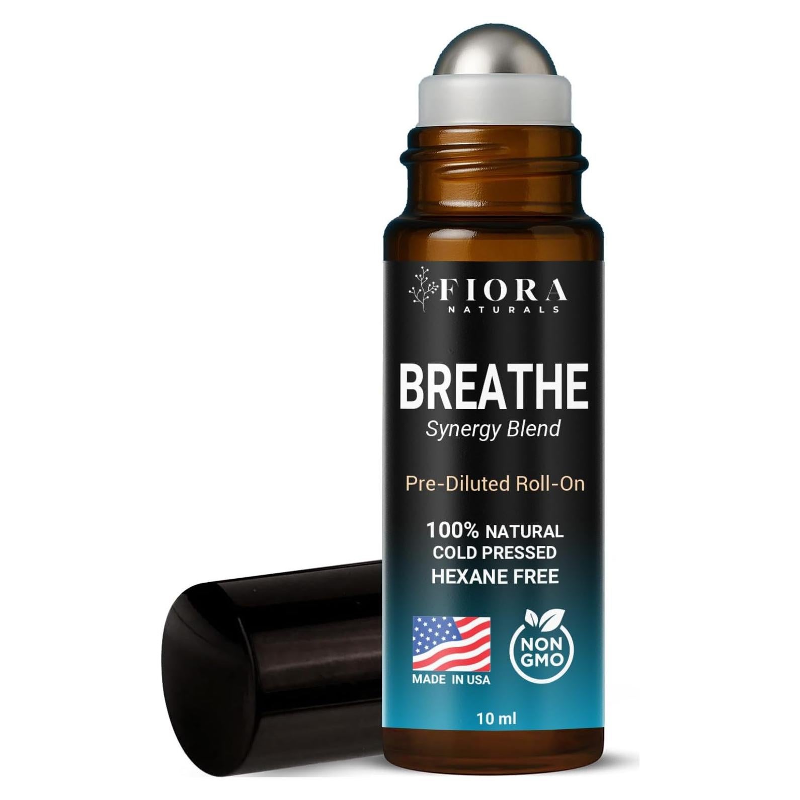 Aceite Esencial Roll-On Fiora Naturals Breathe 10 ml - Eucalipto y Menta