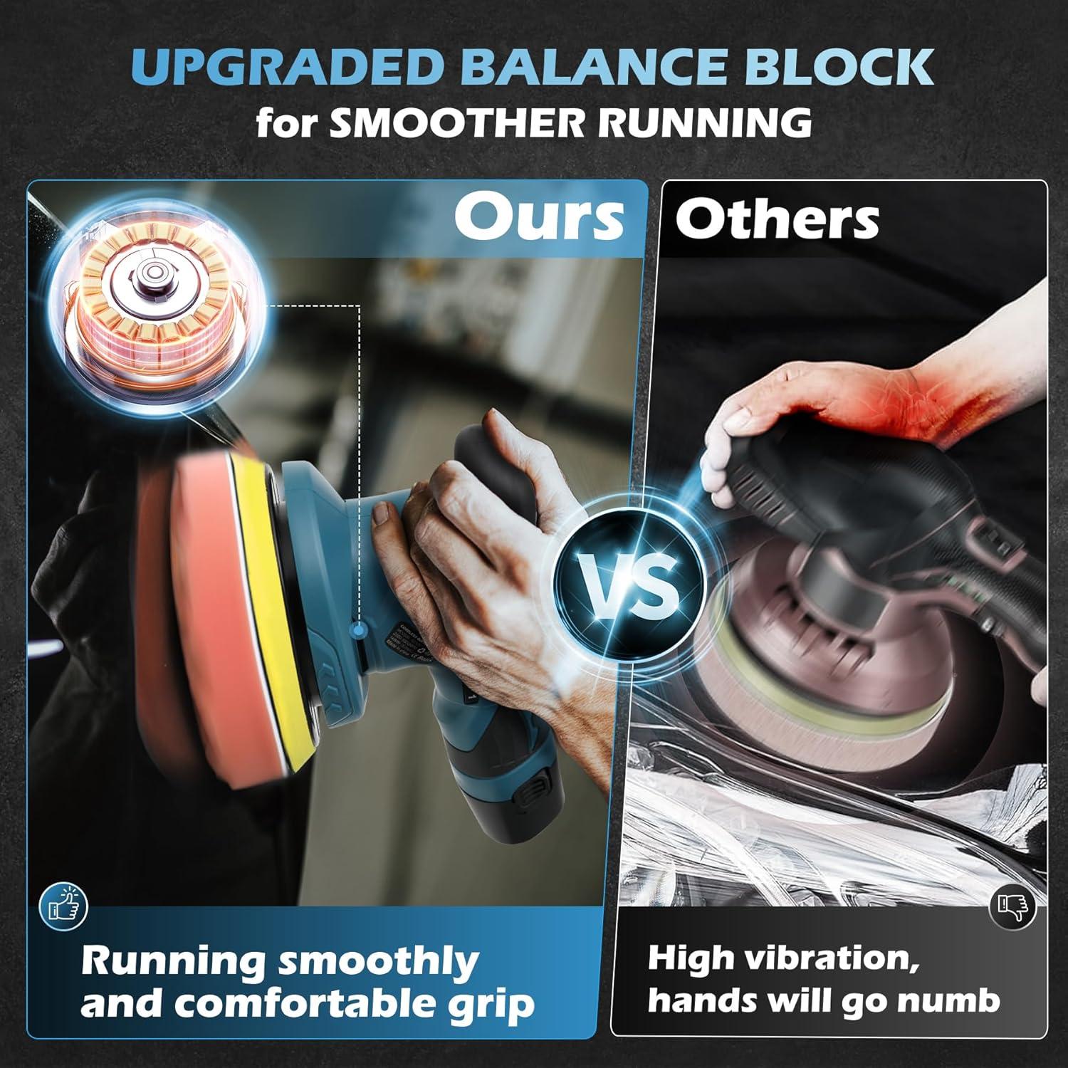 Pulidor Inalámbrico Saker SK1202D con 3 Baterías 12V 2000mAh