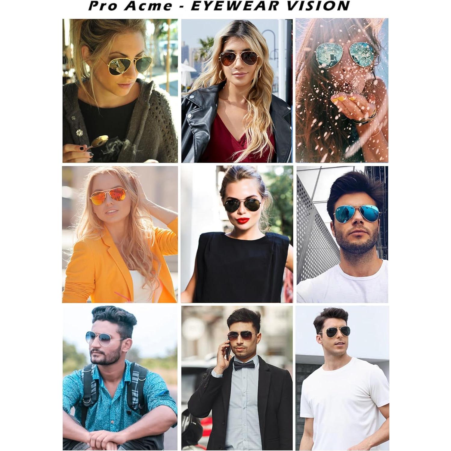 Gafas de sol aviador Pro Acme UV400 para hombres y mujeres