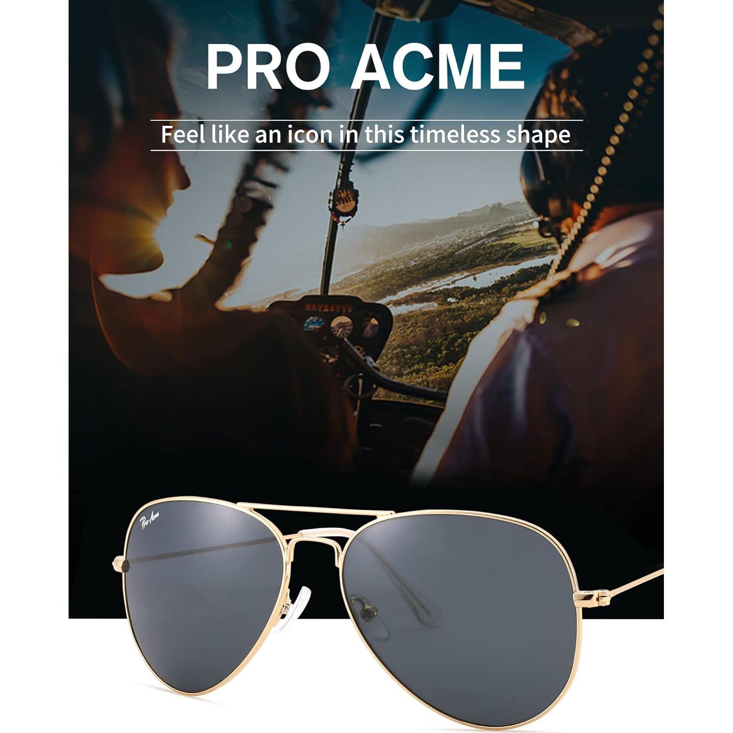 Gafas de sol aviador Pro Acme UV400 para hombres y mujeres