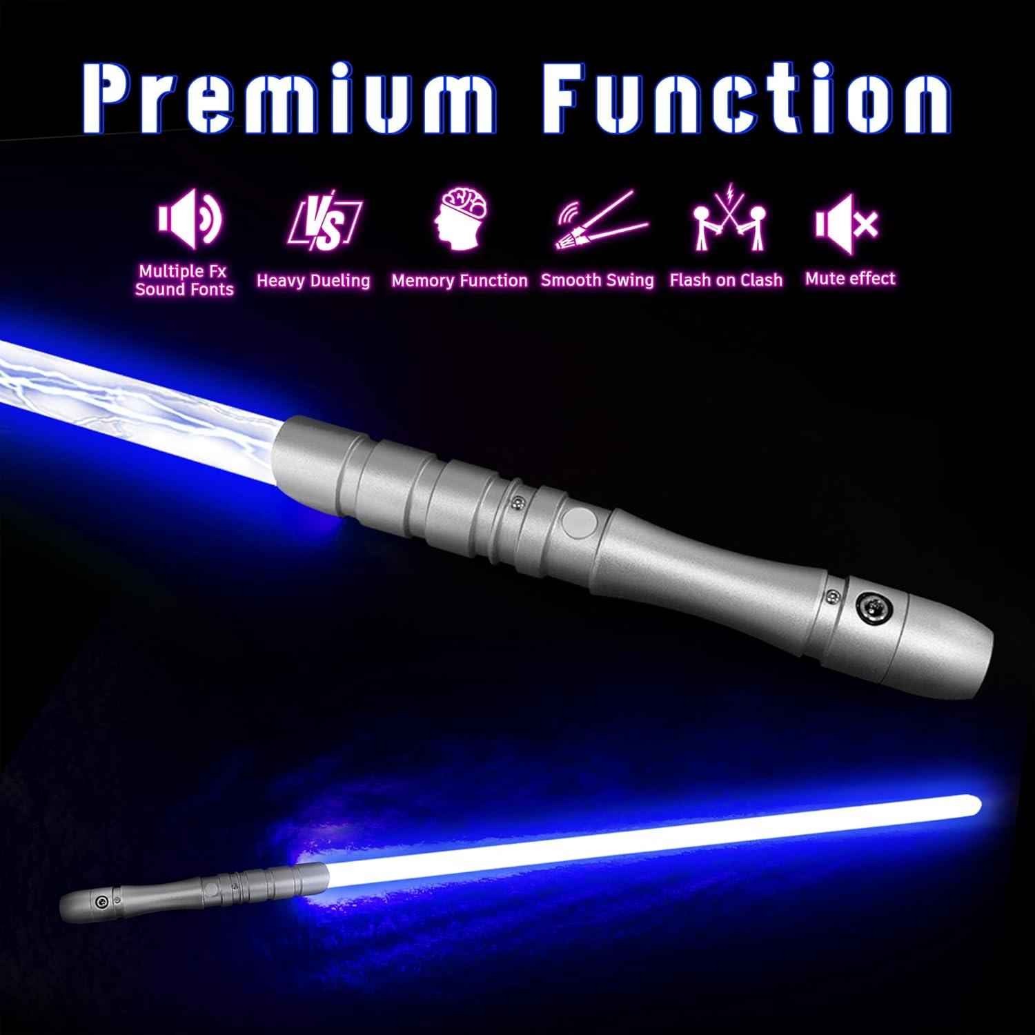 Sable de Luz LED YDDSABER 97 cm Azul, Recargable, 4 Modos FX
