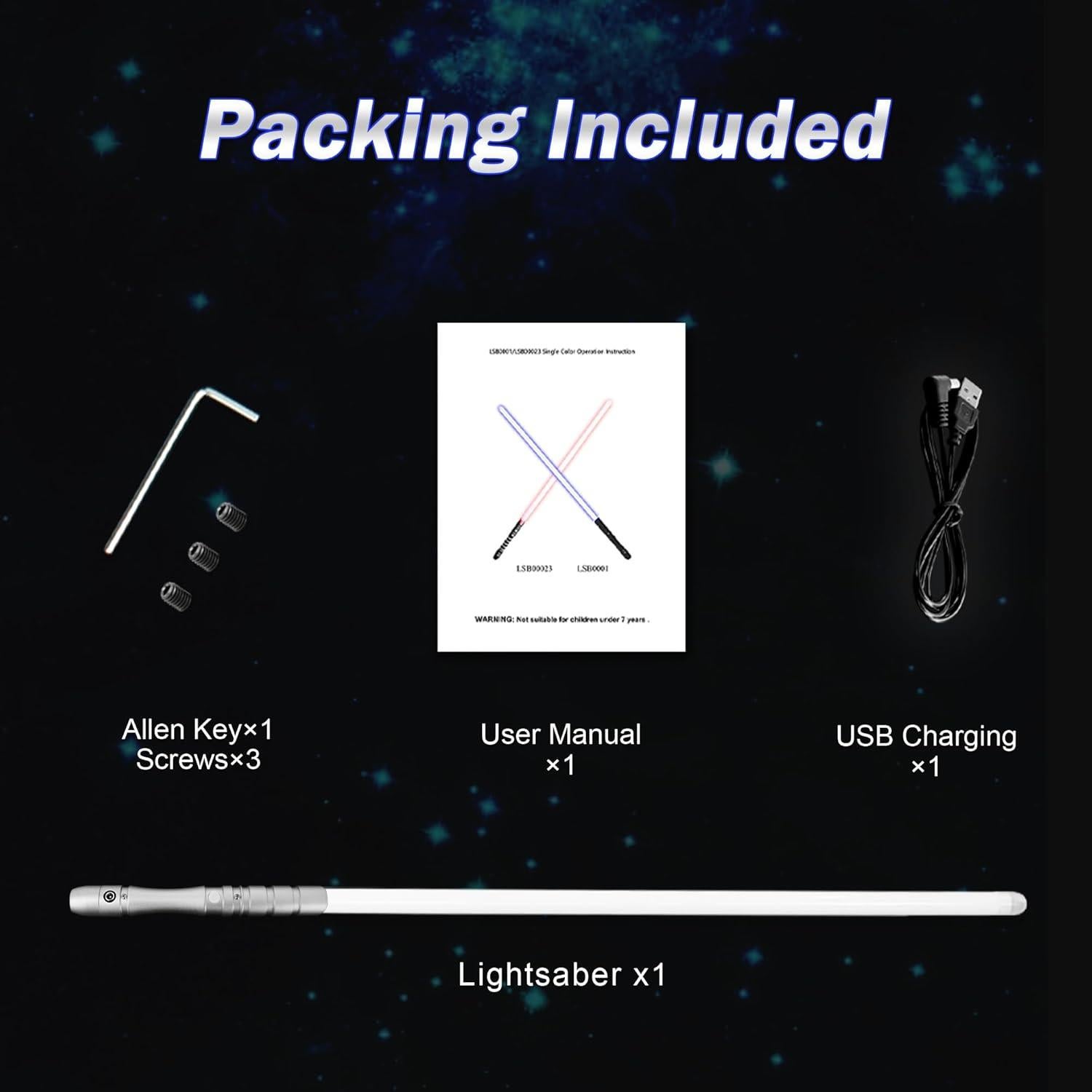 Sable de Luz LED YDDSABER 97 cm Azul, Recargable, 4 Modos FX