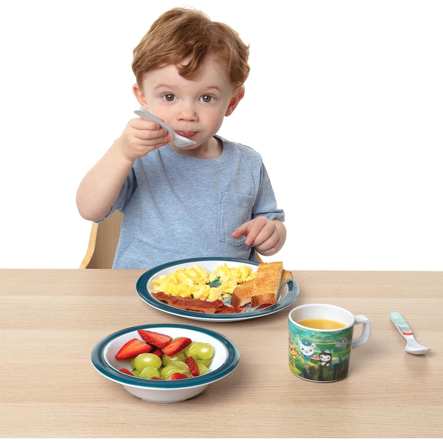 Juego de Comida Octonauts 5 Piezas - Plato, Tazón, Vaso, Utensilios